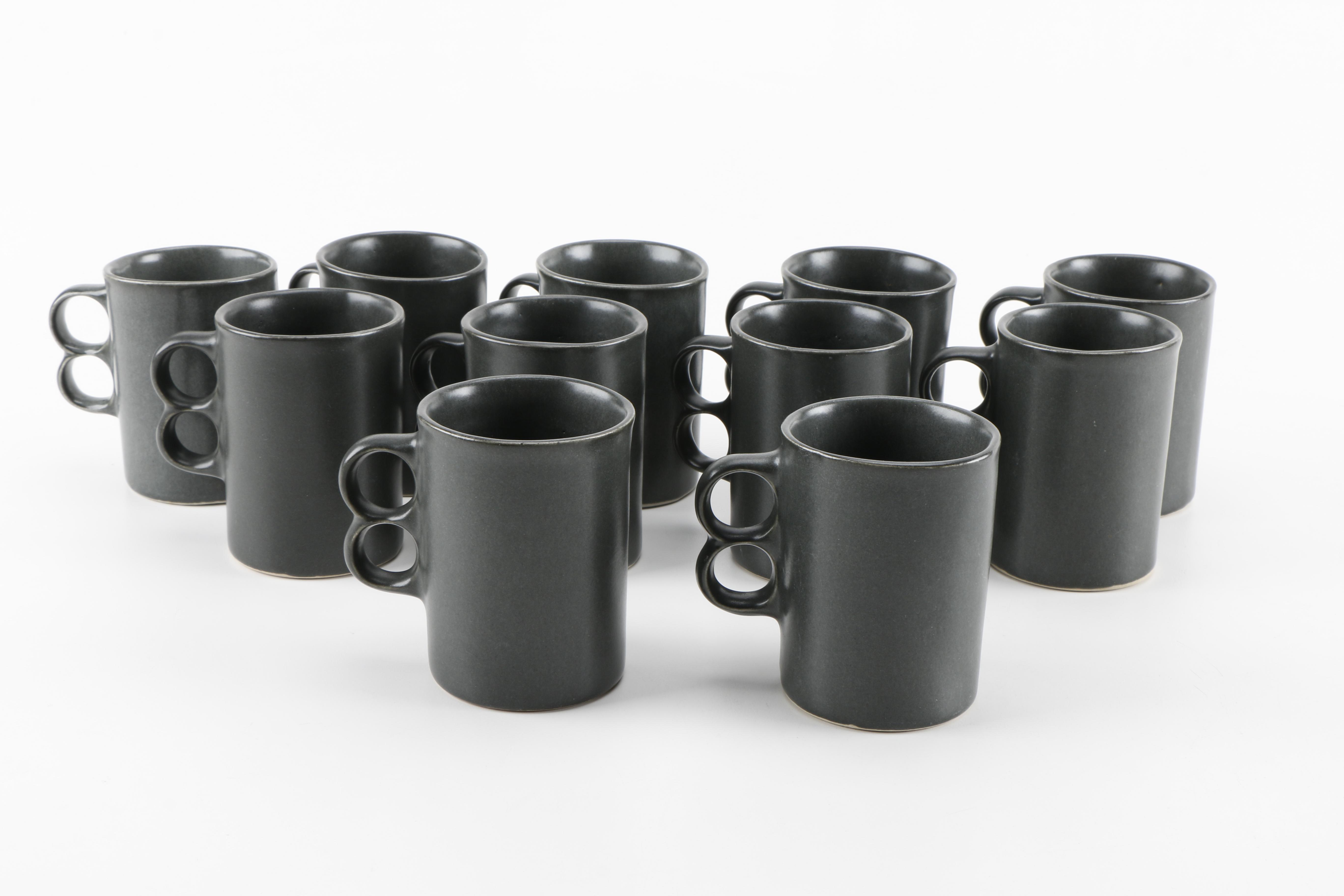 Bennington Pottery "Coop Design" White Stoneware Luncheon Set