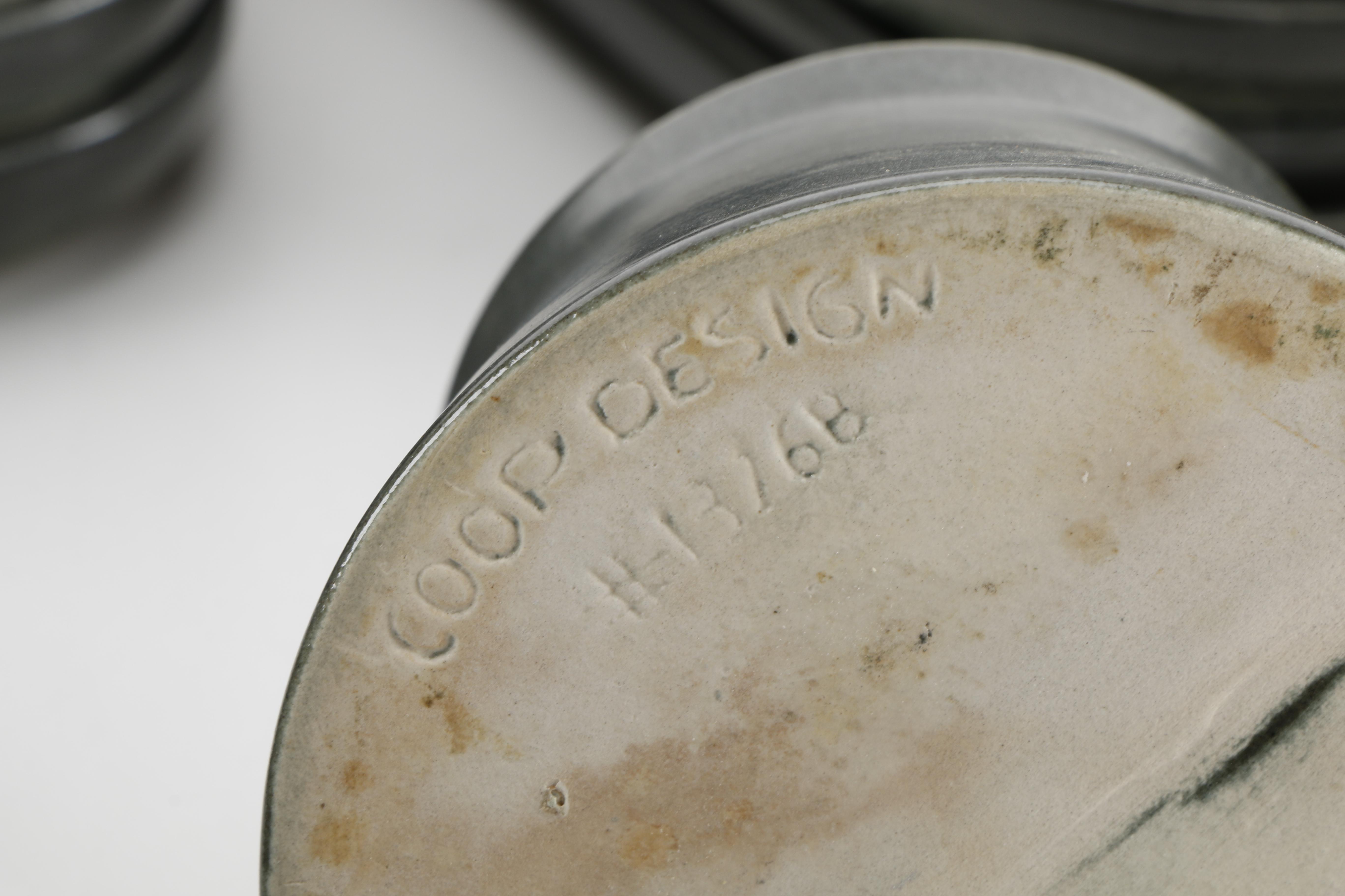 Bennington Pottery "Coop Design" White Stoneware Luncheon Set