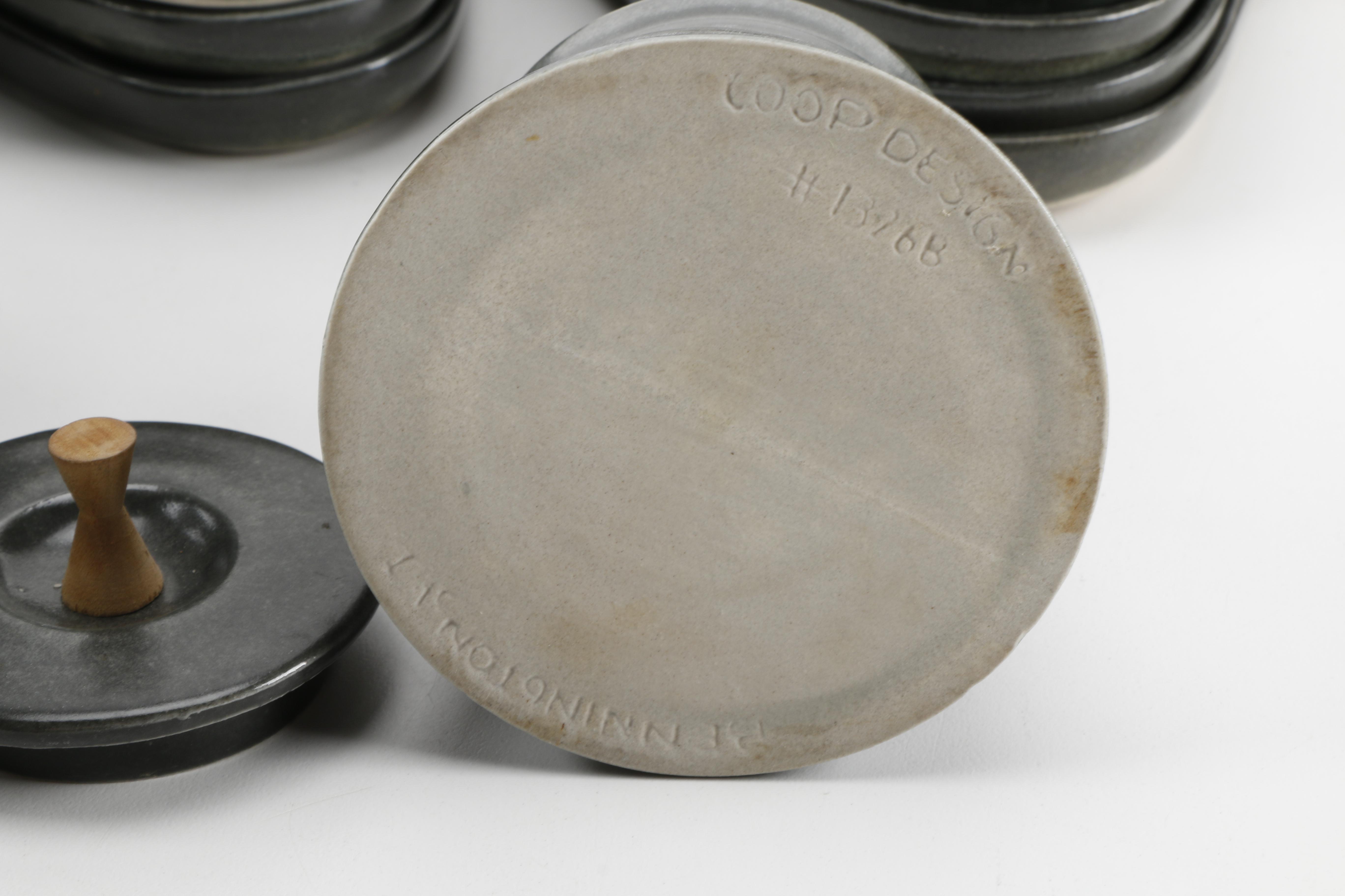 Bennington Pottery "Coop Design" White Stoneware Luncheon Set