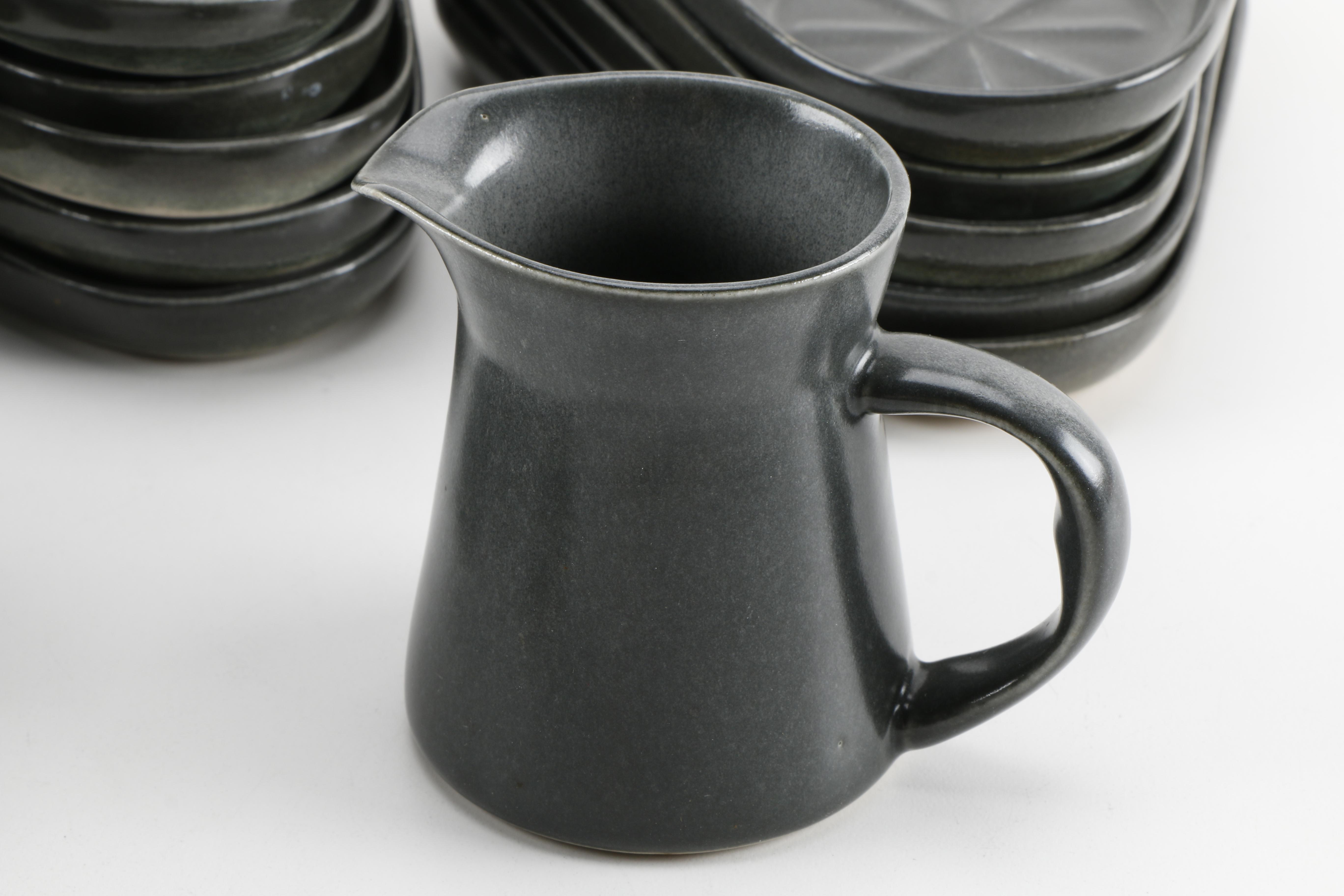 Bennington Pottery "Coop Design" White Stoneware Luncheon Set