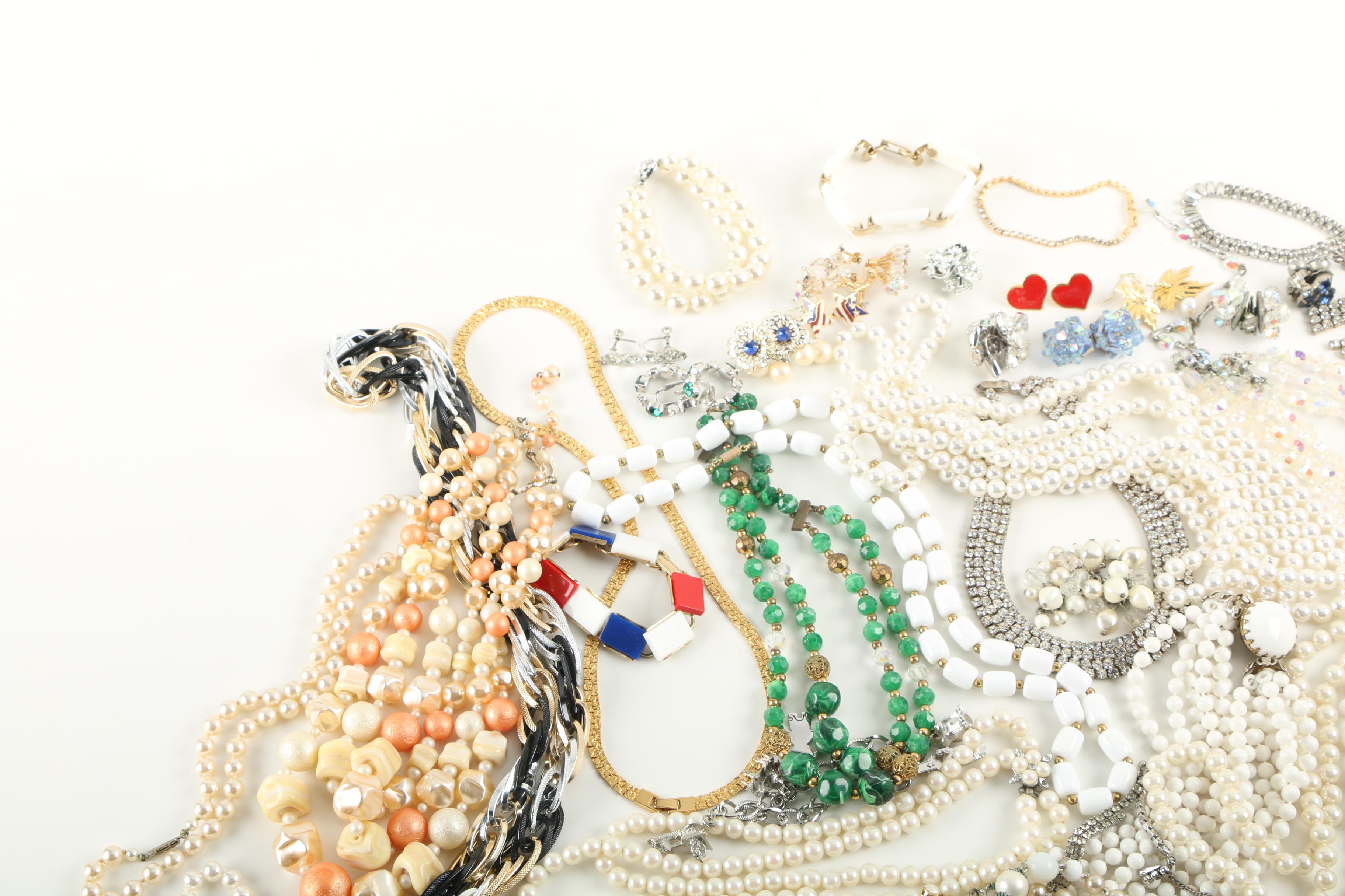 Costume Jewelry Including Faux Pearls