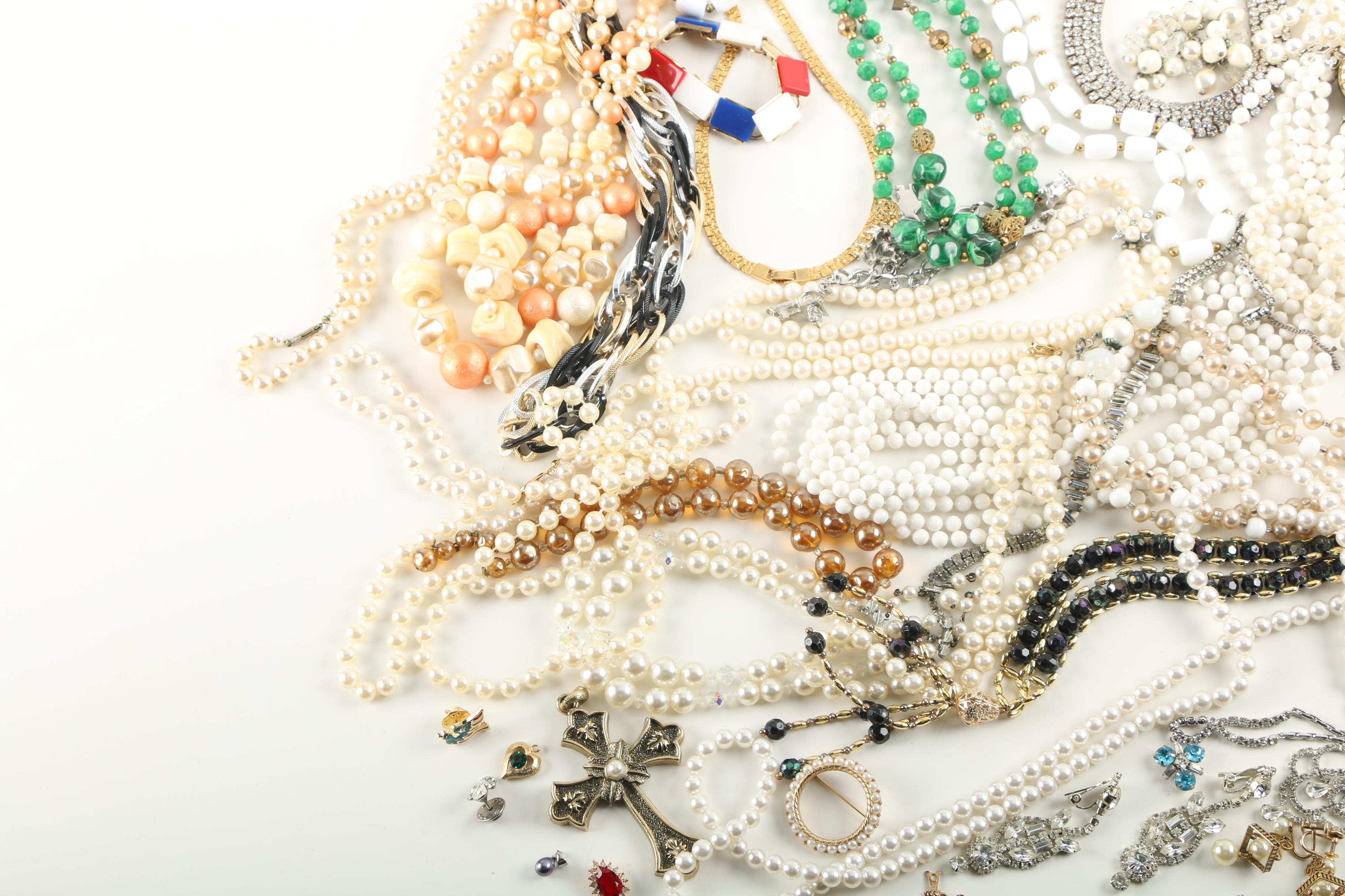 Costume Jewelry Including Faux Pearls
