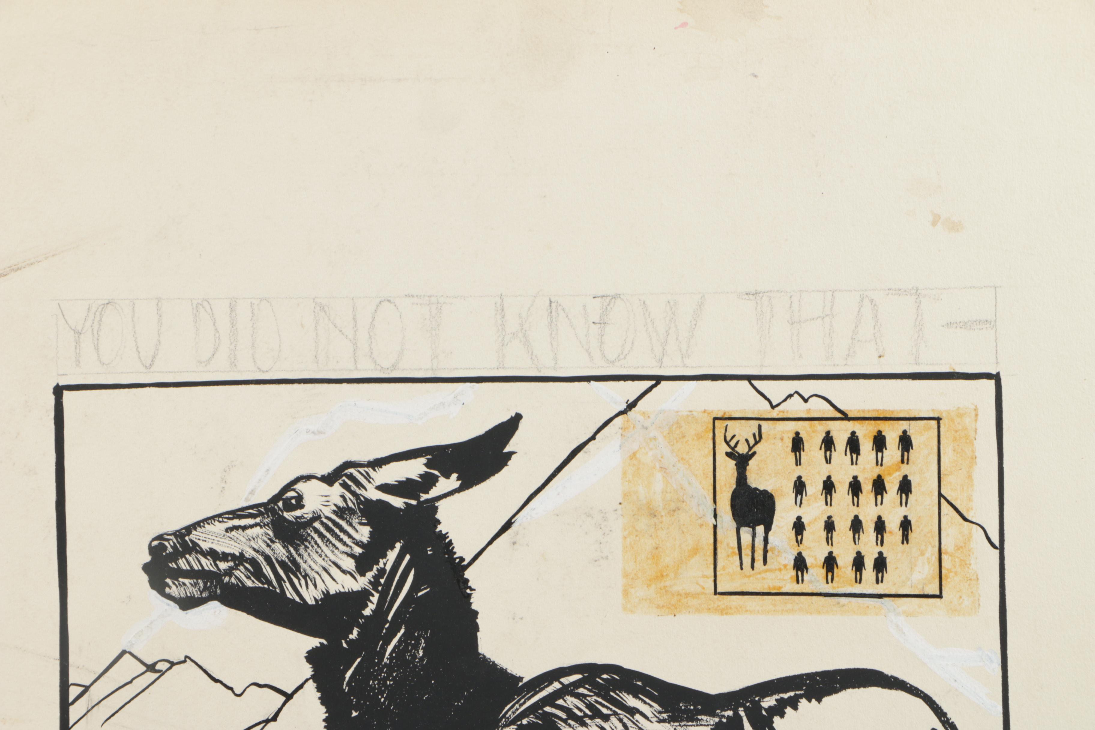 Robert Lougheed Drawing With Méndez and McCormick Wood Engraving