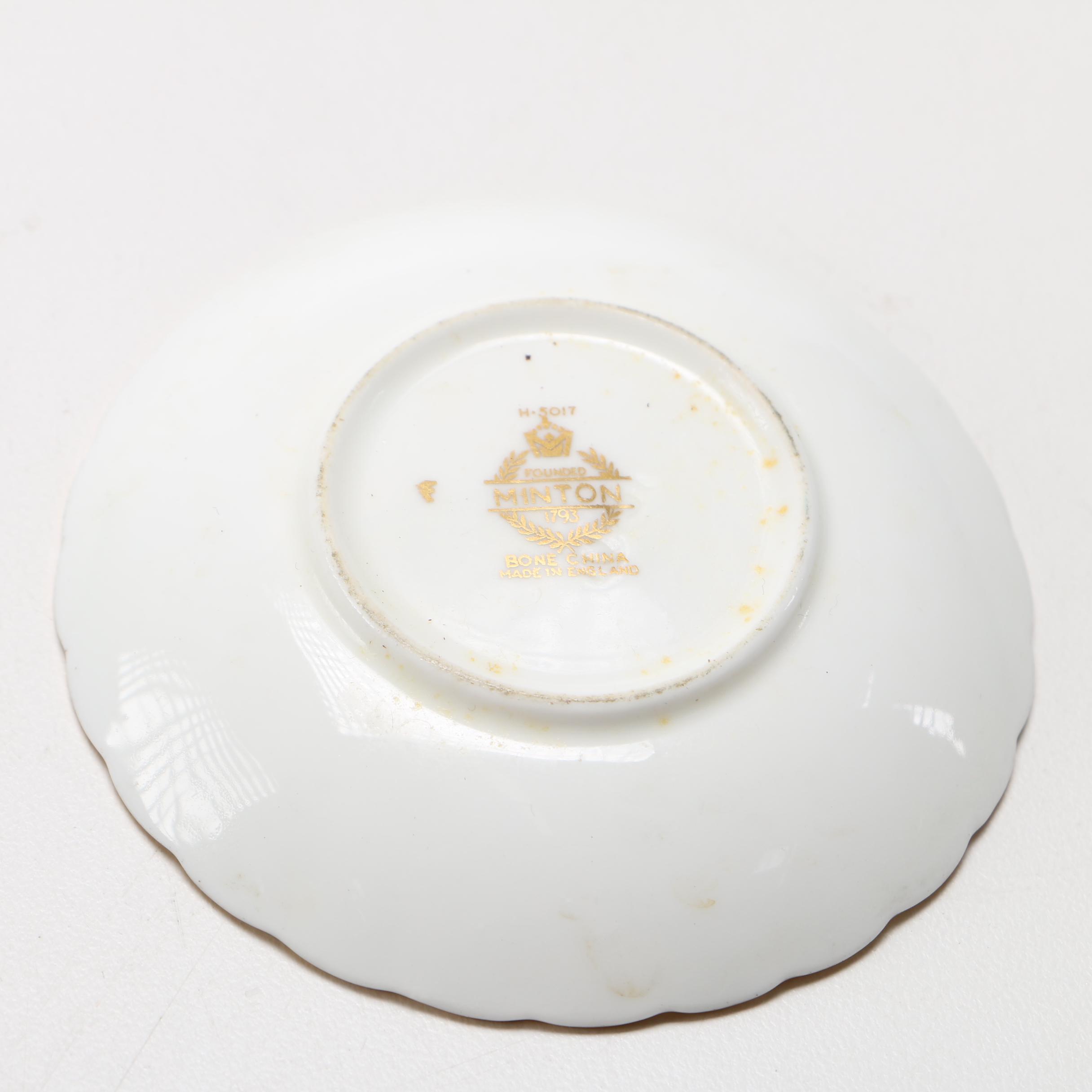 Ceramic Candle Holder and China Plates Featuring Mintons