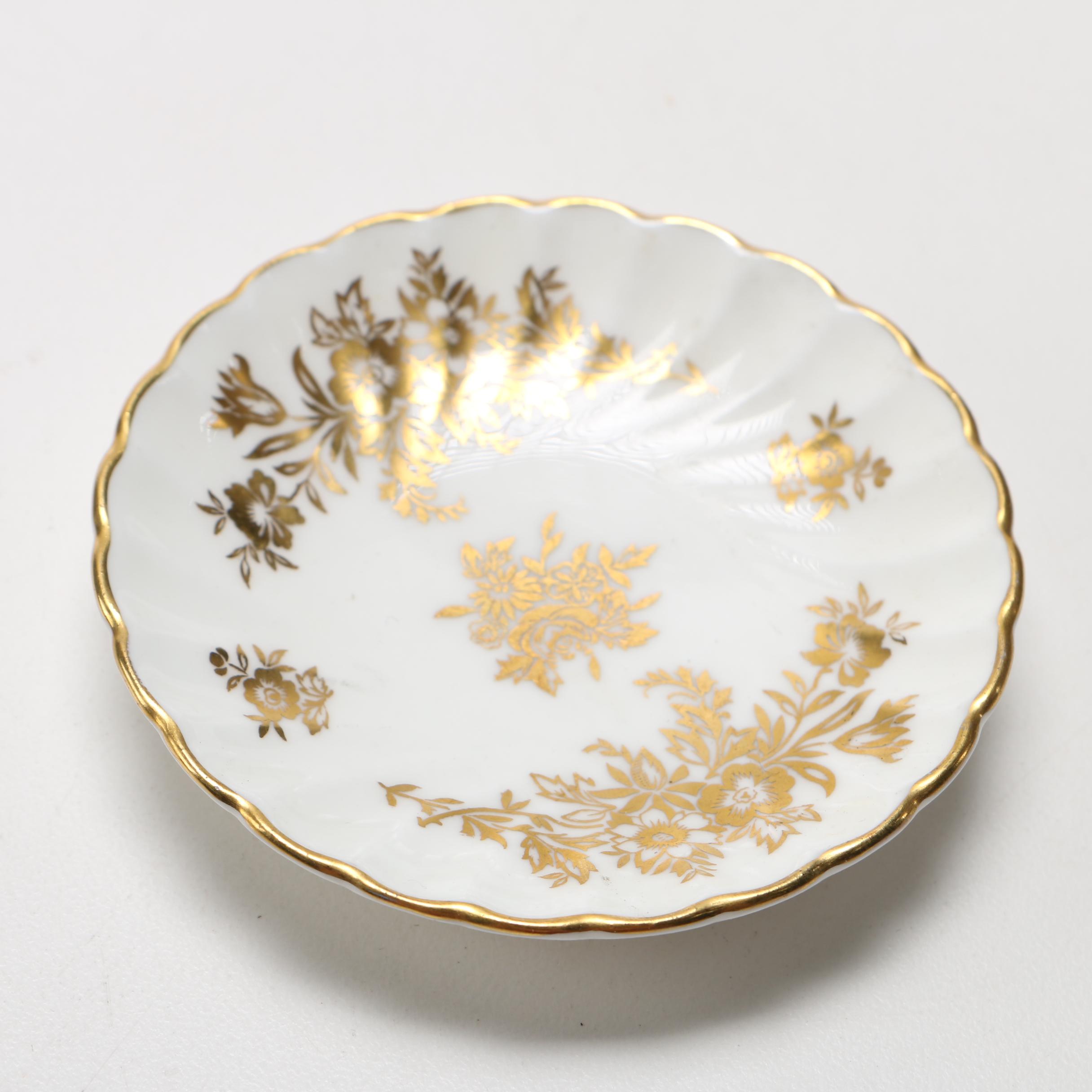 Ceramic Candle Holder and China Plates Featuring Mintons