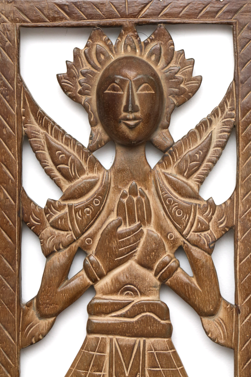 Hand Carved Wooden Wall Sculpture