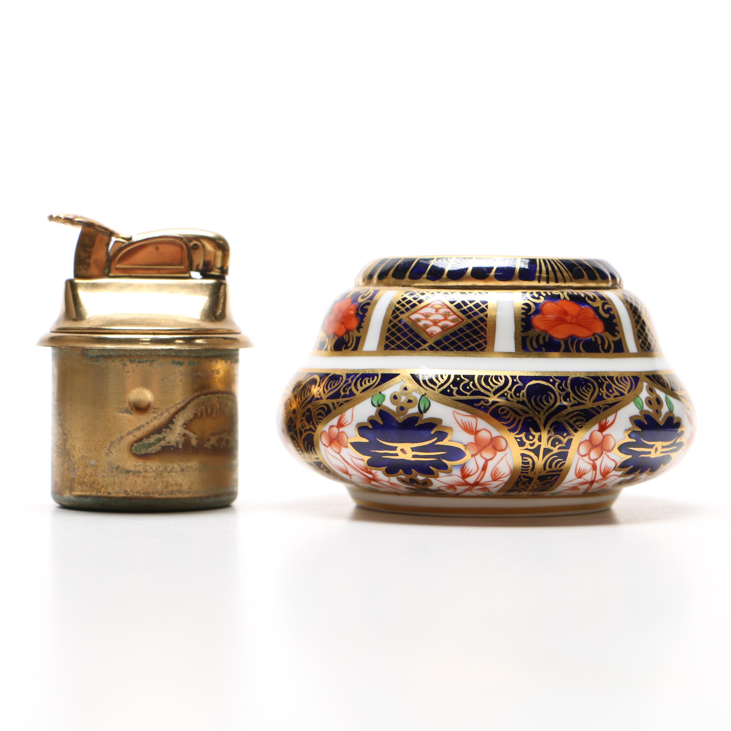Asian Inspired Royal Crown Derby Table Lighter