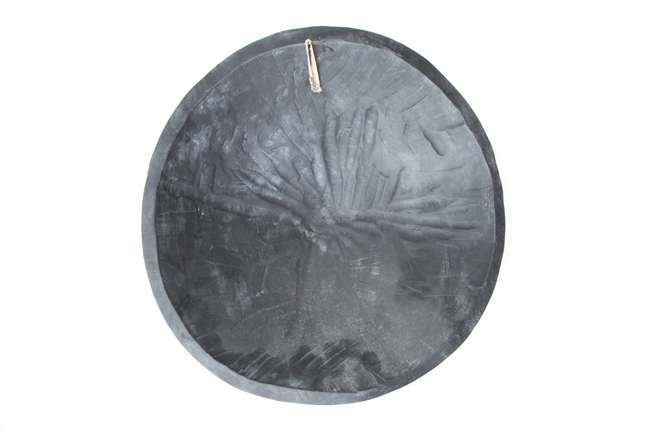 Pair Of Hand Carved Circular Tribal Masks