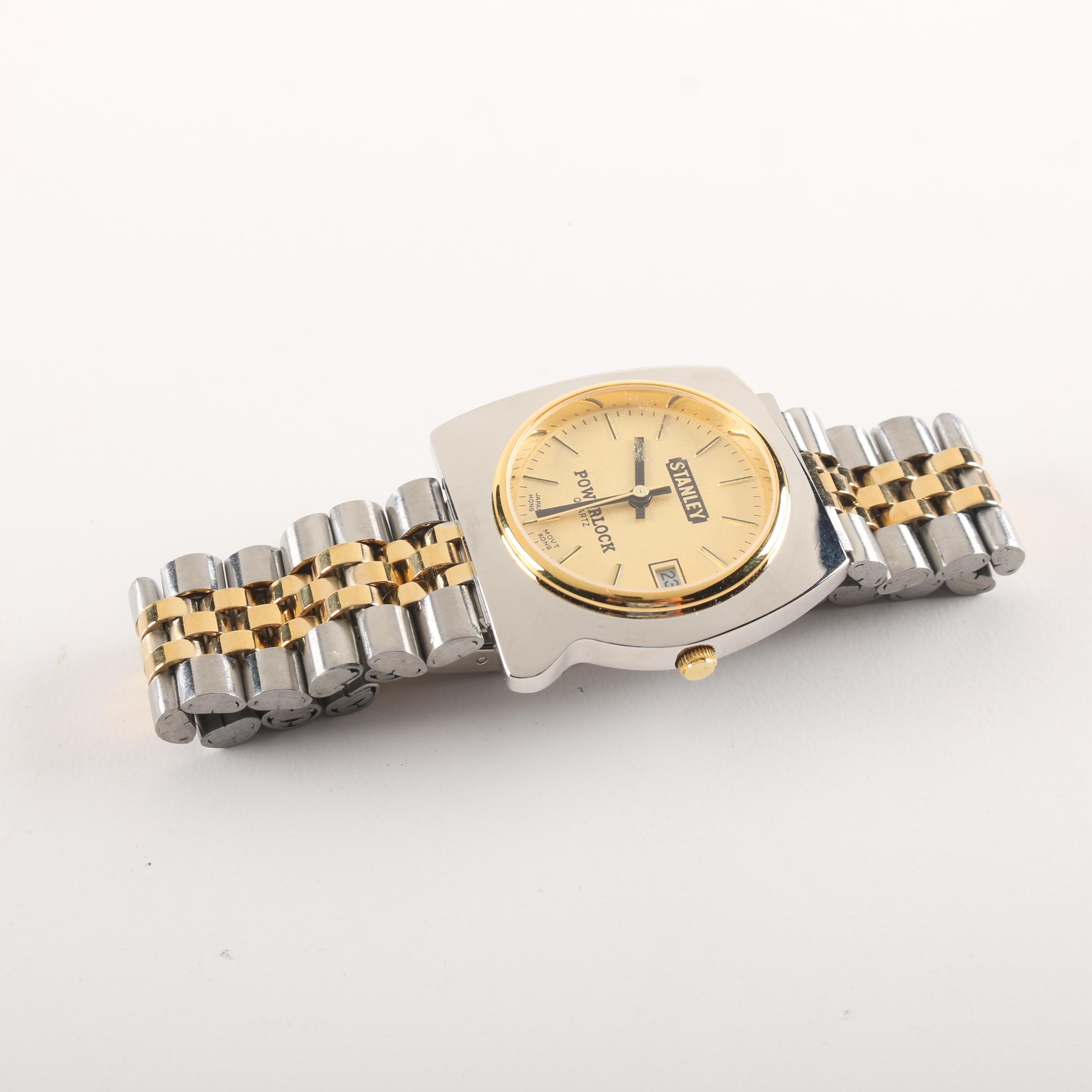 Stanley Powerlock Silver and Gold Tone  Watch