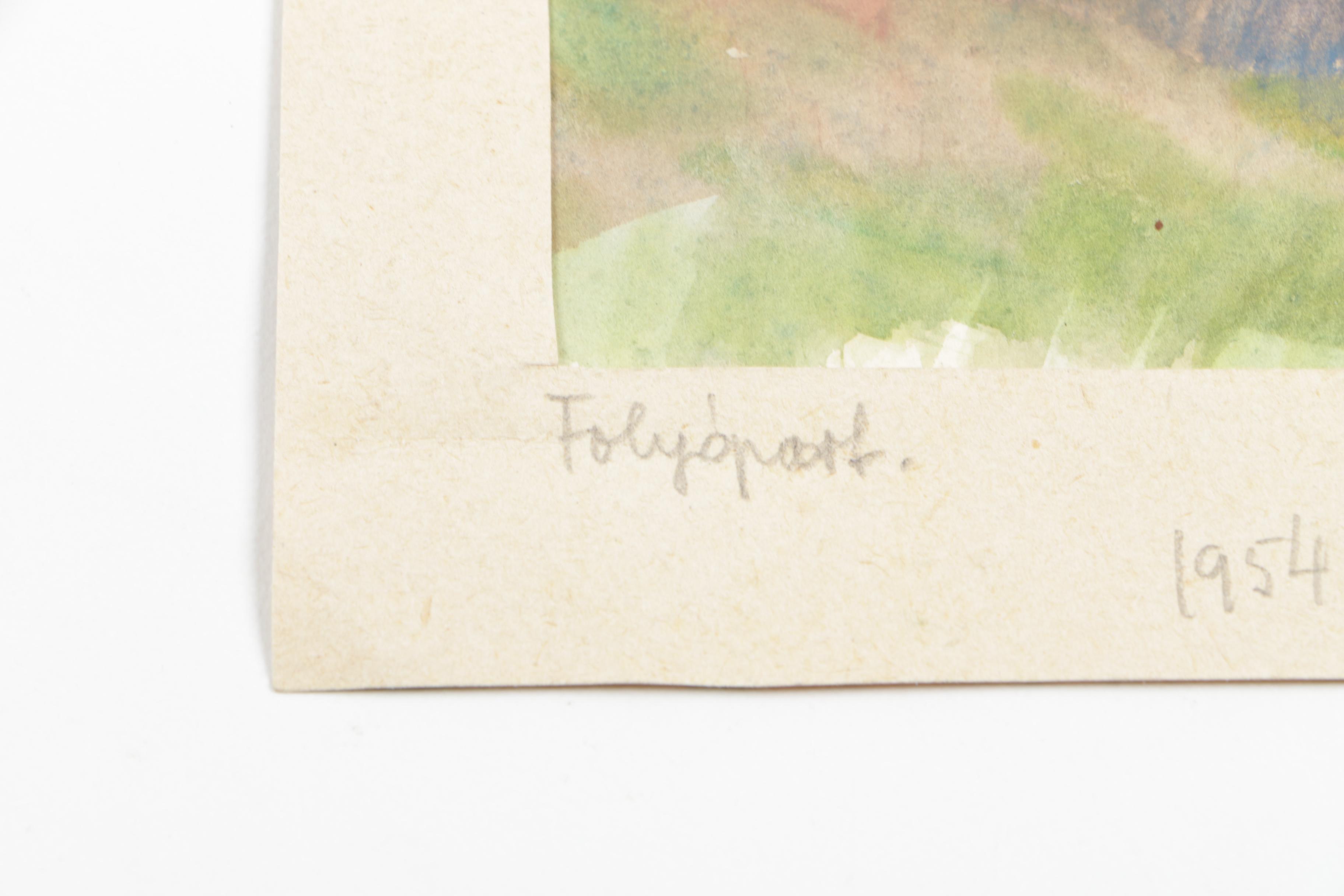 Collection of Watercolor Paintings And Lithograph Print