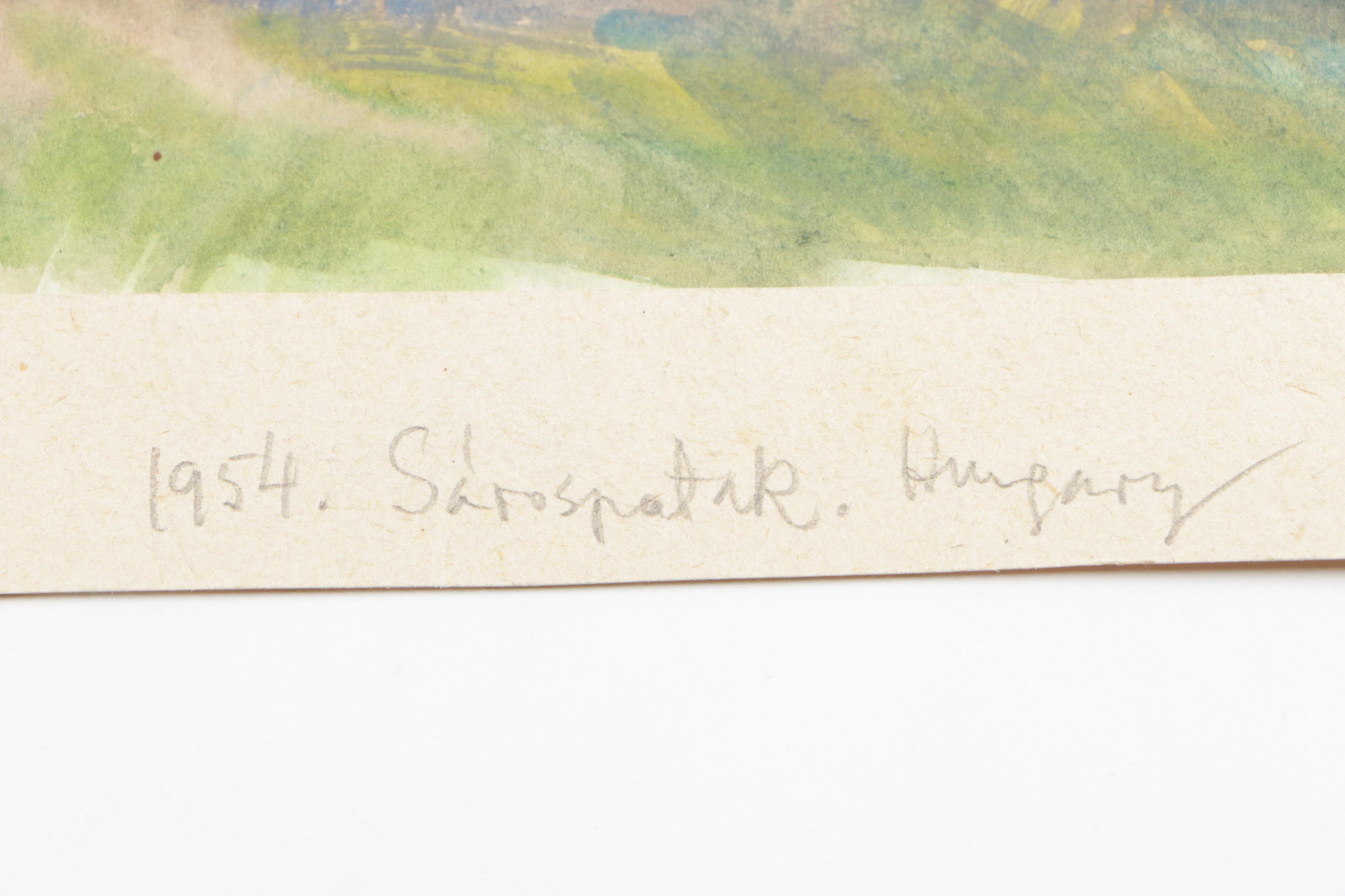 Collection of Watercolor Paintings And Lithograph Print