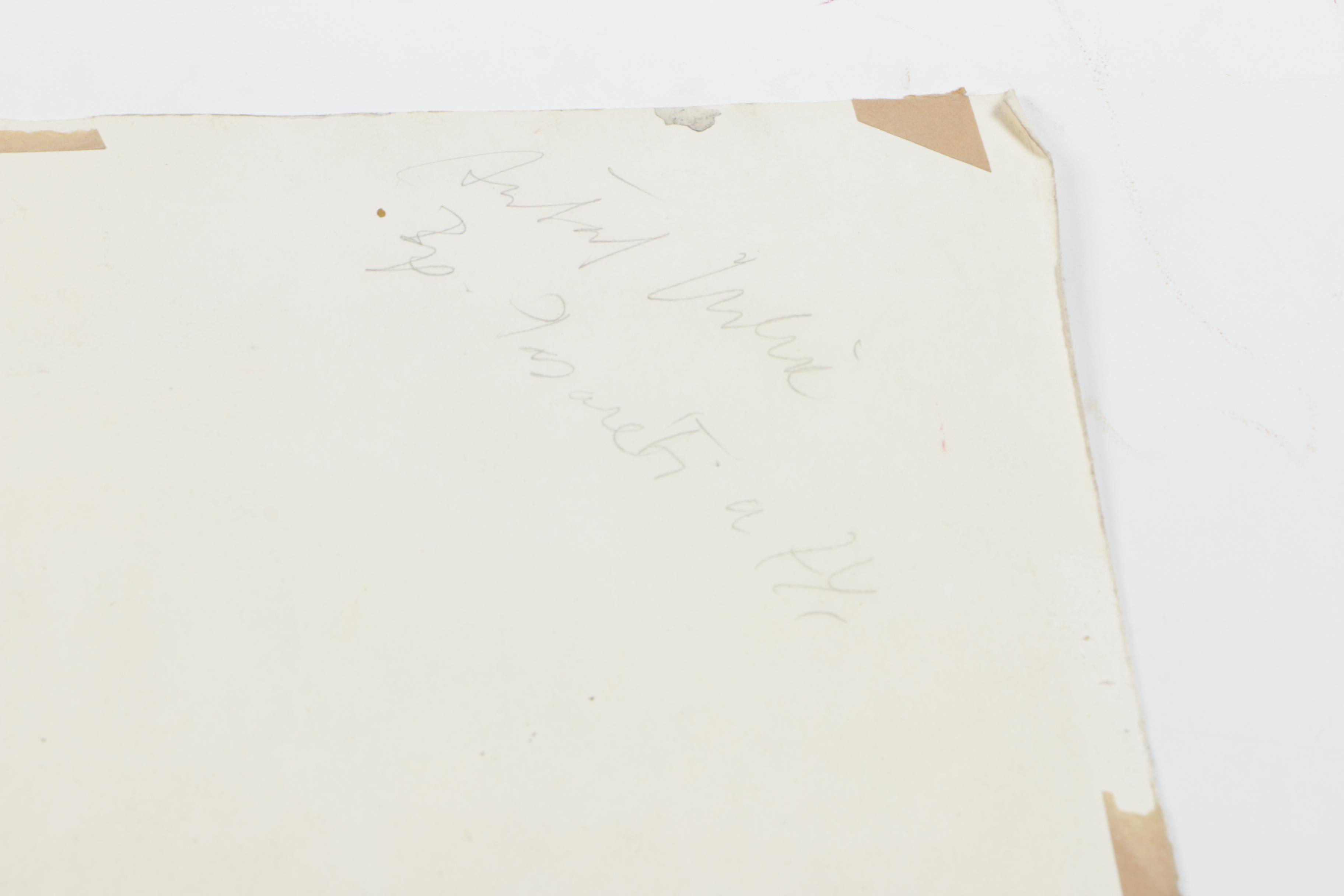 Collection of Watercolor Paintings And Lithograph Print