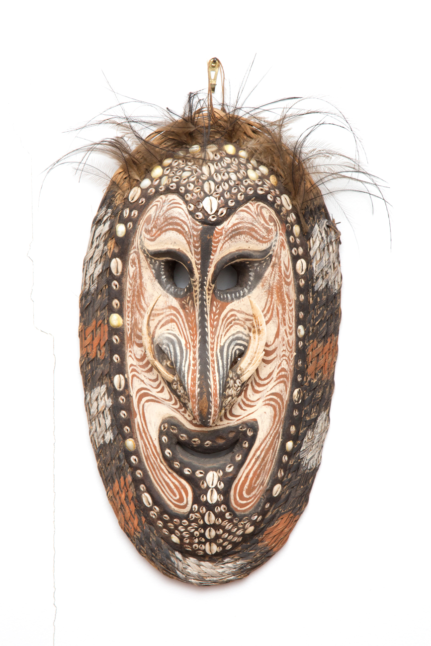 Three Hand Carved Wooden Tribal Masks