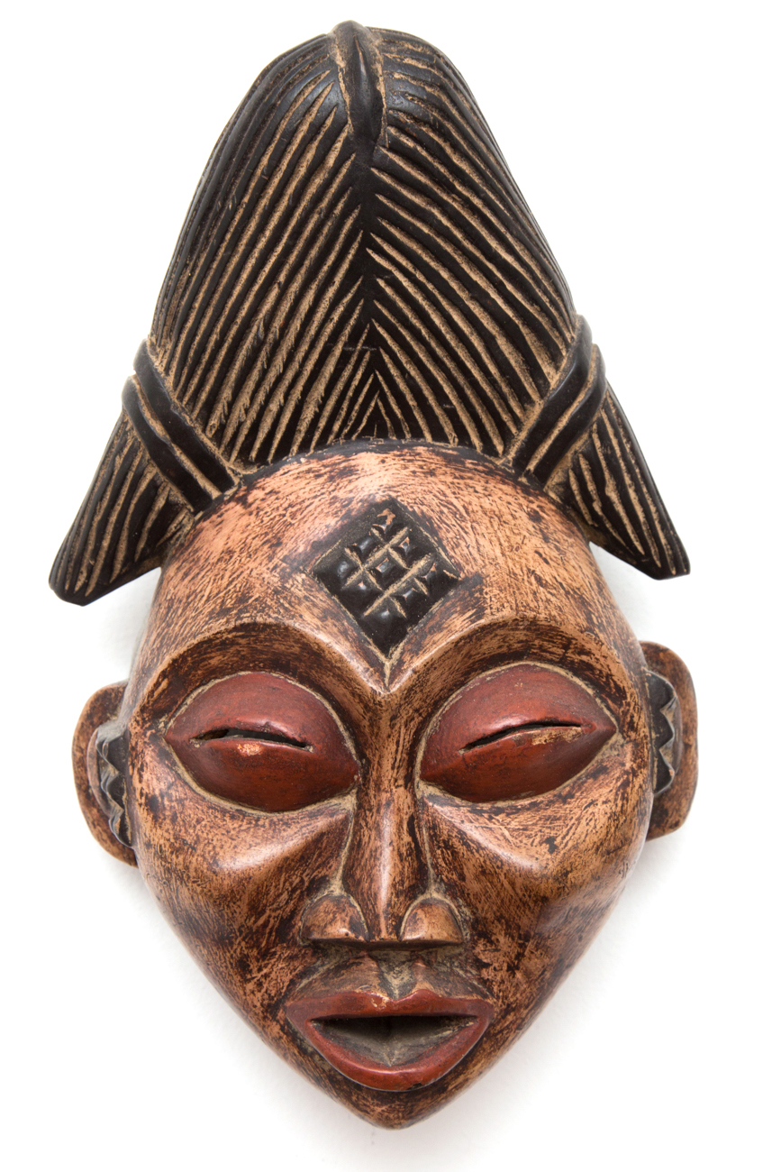 Three Hand Carved Wooden Tribal Masks