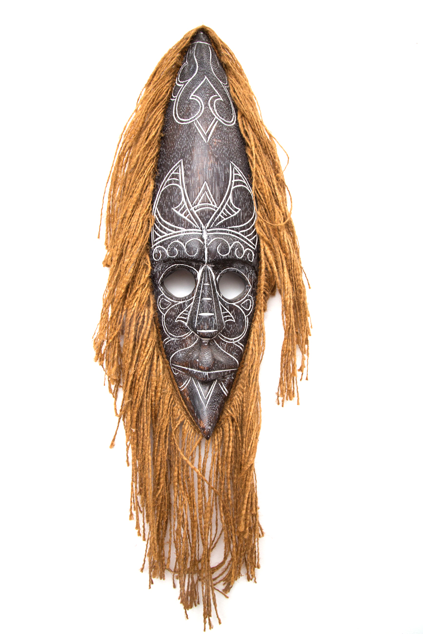 Three Hand Carved Wooden Tribal Masks