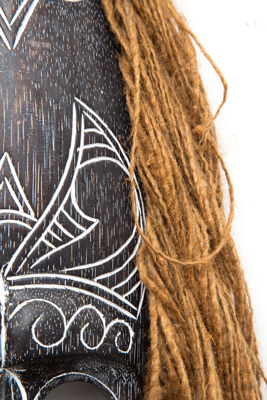 Three Hand Carved Wooden Tribal Masks