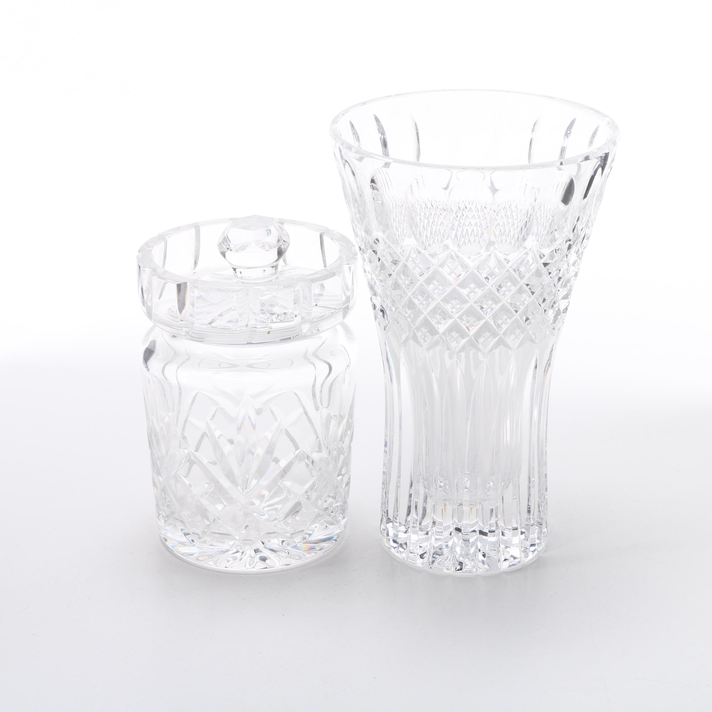 Crystal Vase and Jam Jar