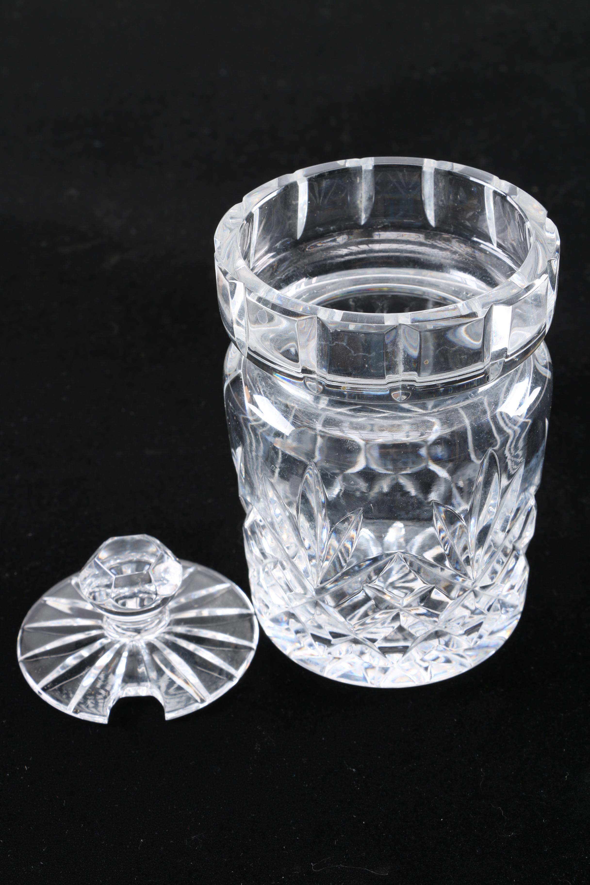 Crystal Vase and Jam Jar