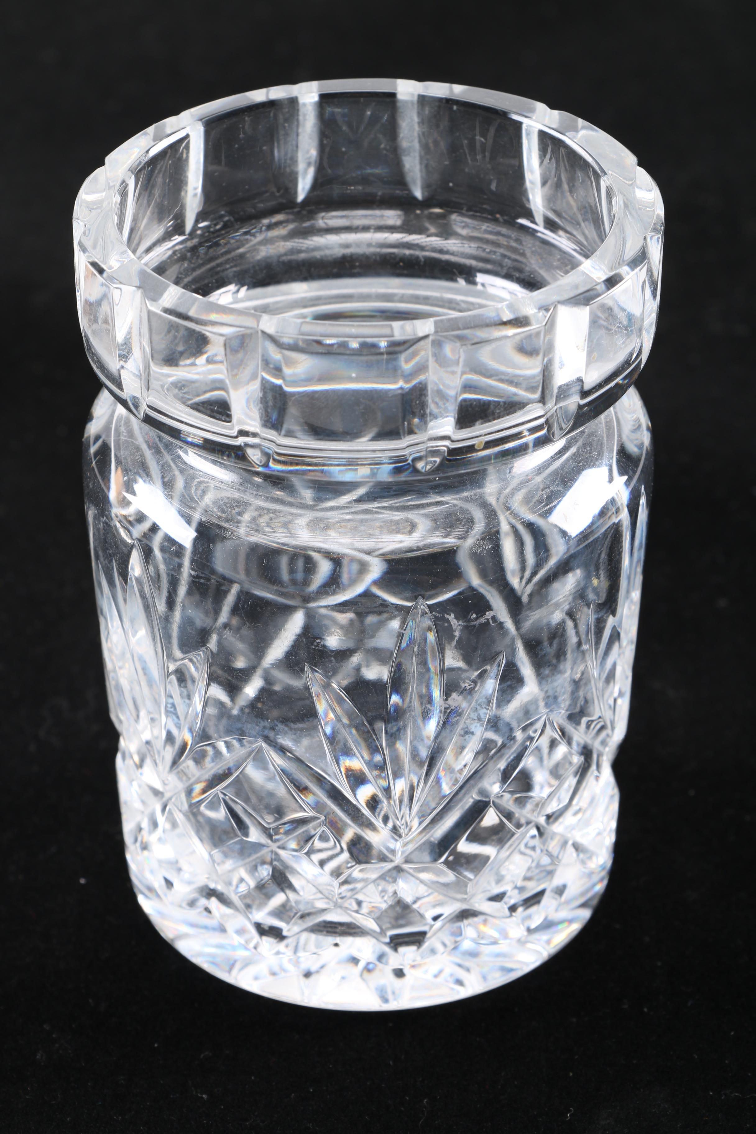 Crystal Vase and Jam Jar