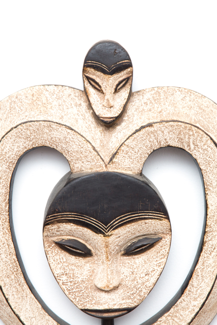 Three Hand Carved Wooden Tribal Masks