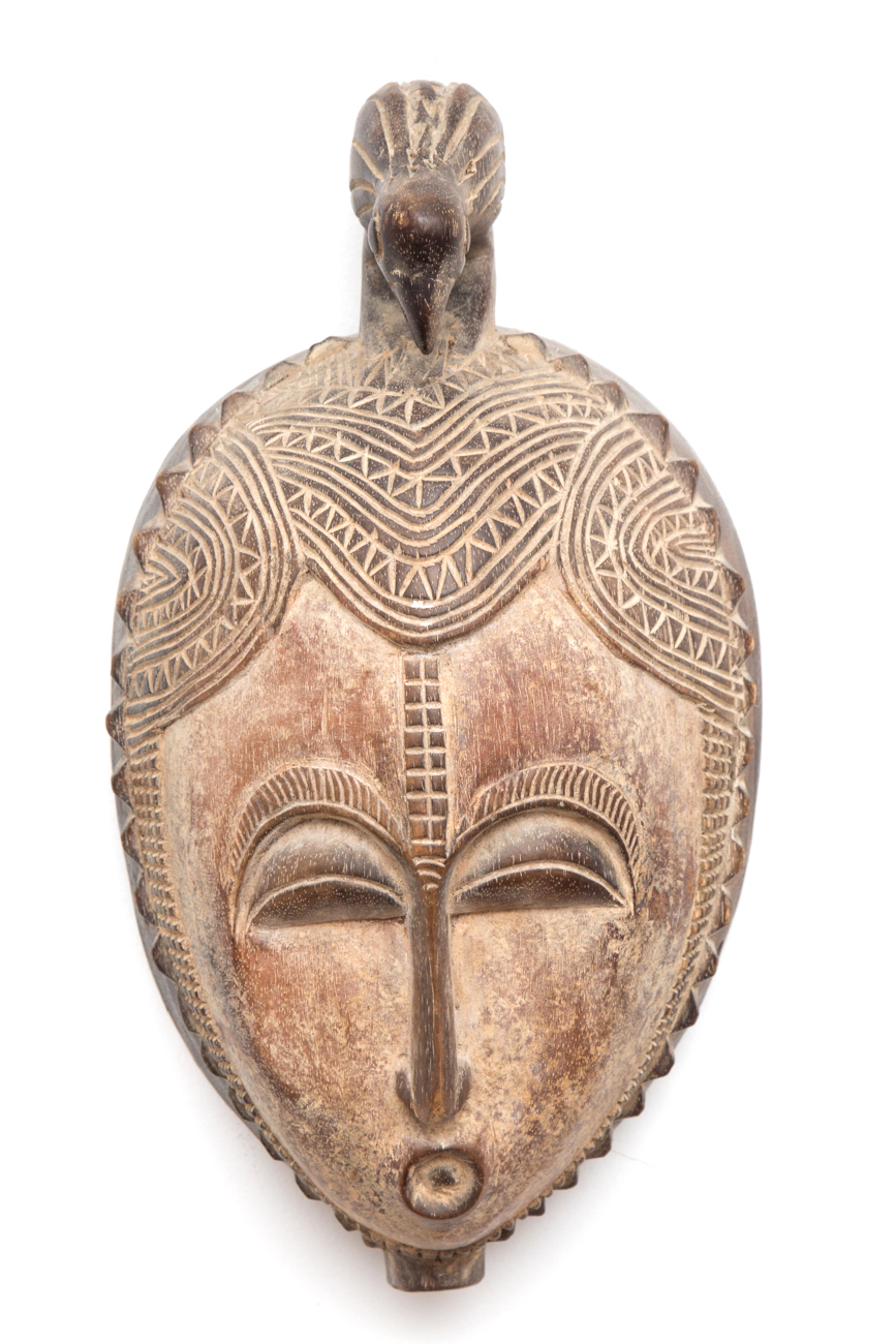 Three Hand Carved Wooden Tribal Masks