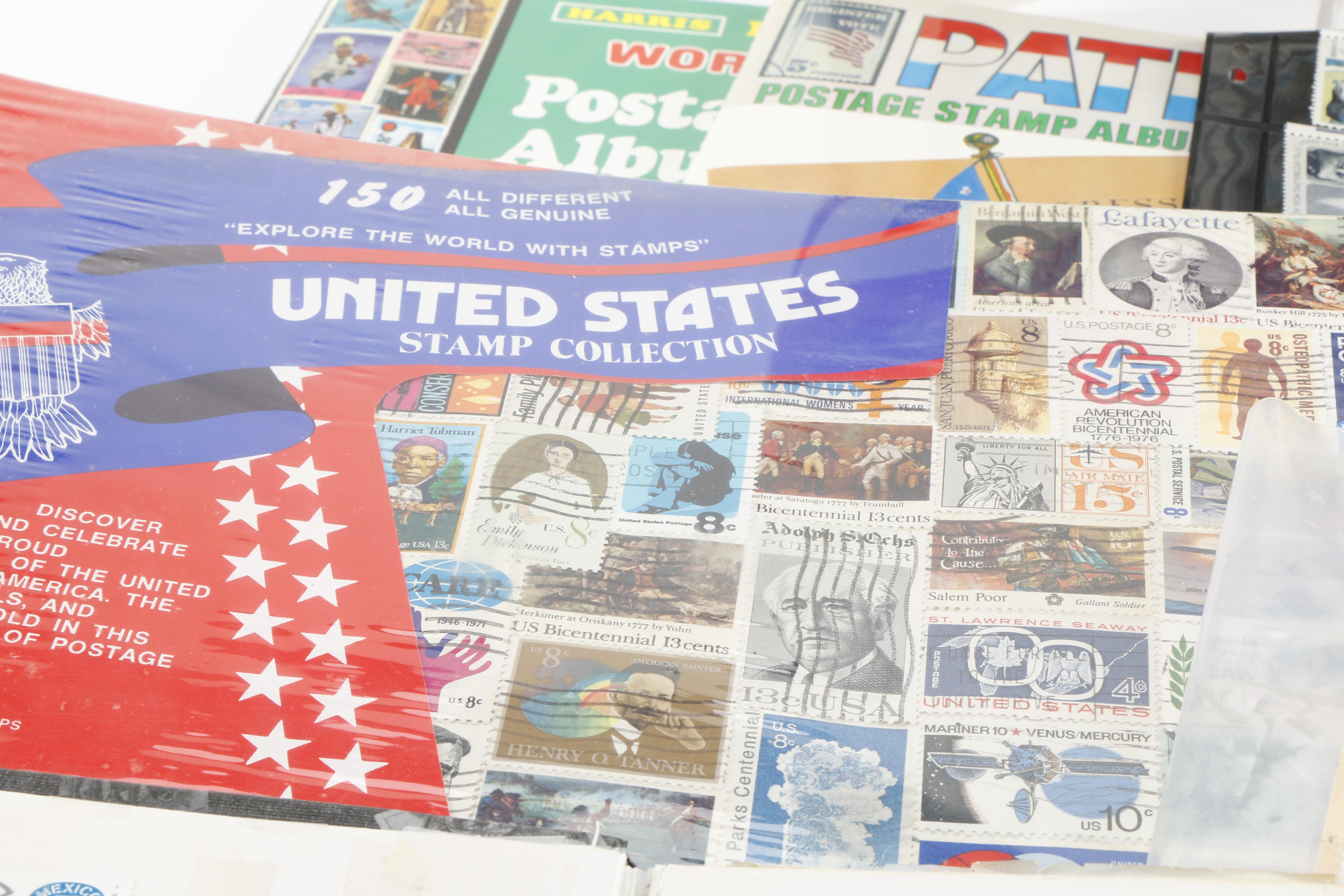 Large Assortment of Domestic and Foreign Stamps