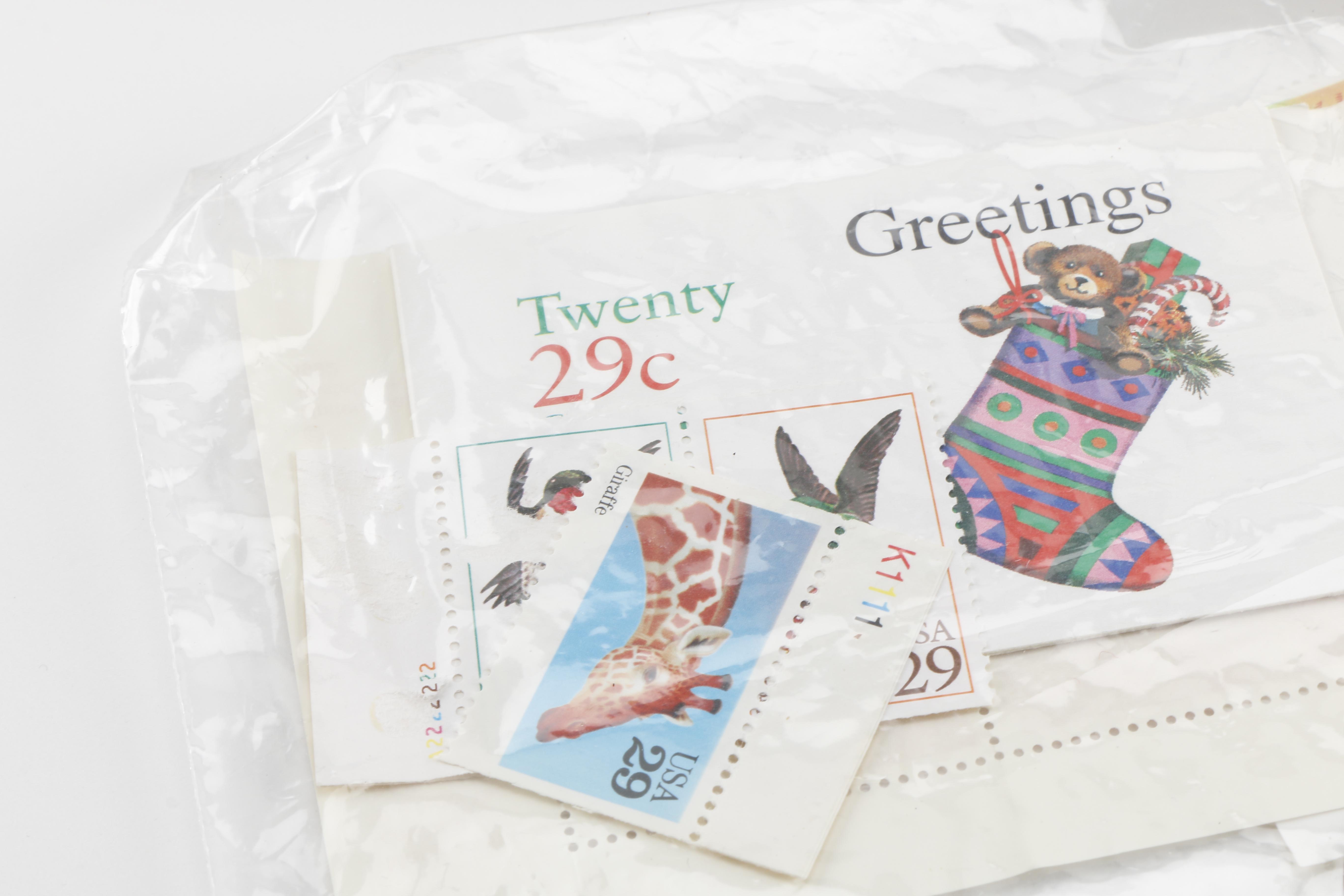 Large Assortment of Domestic and Foreign Stamps