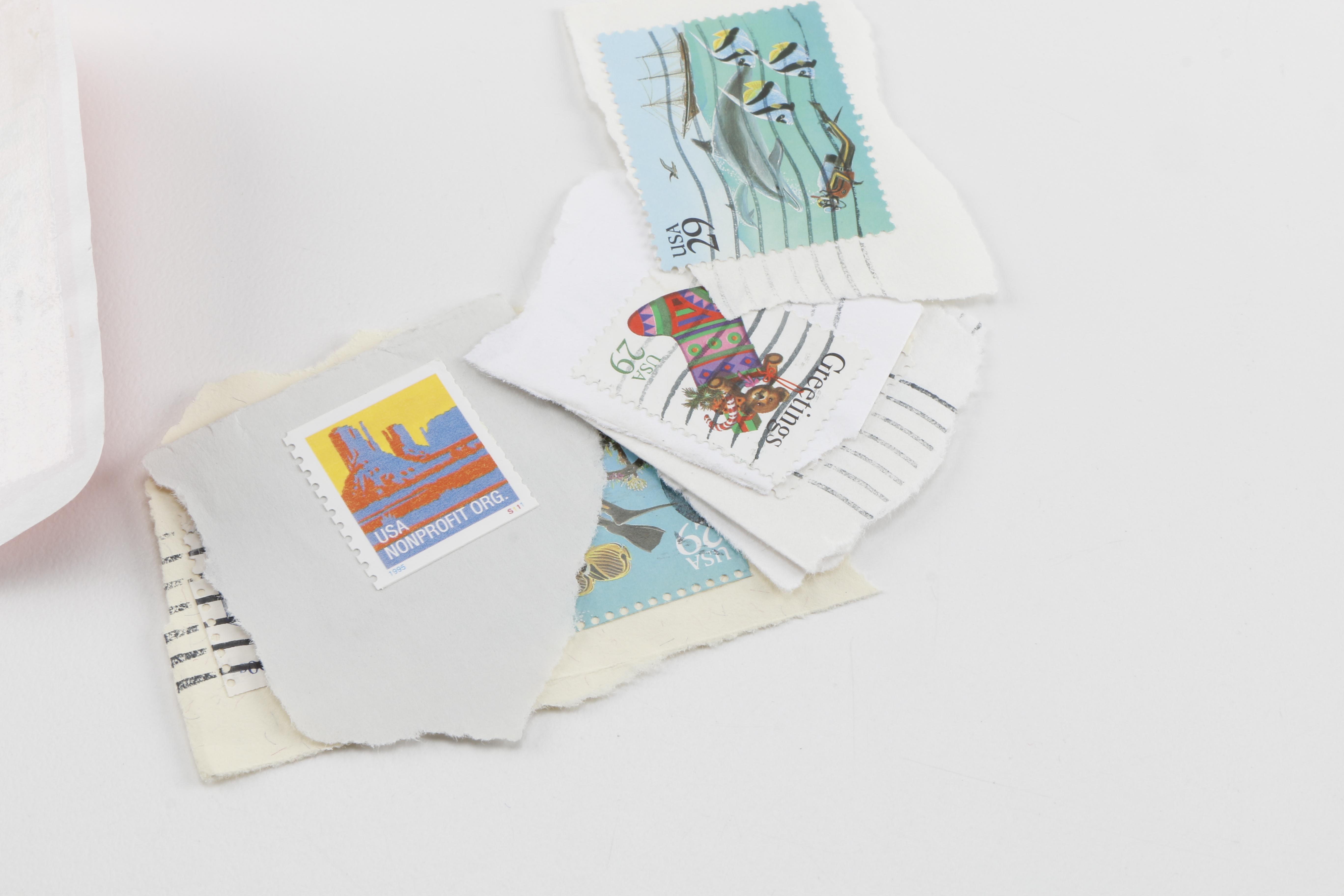 Large Assortment of Domestic and Foreign Stamps