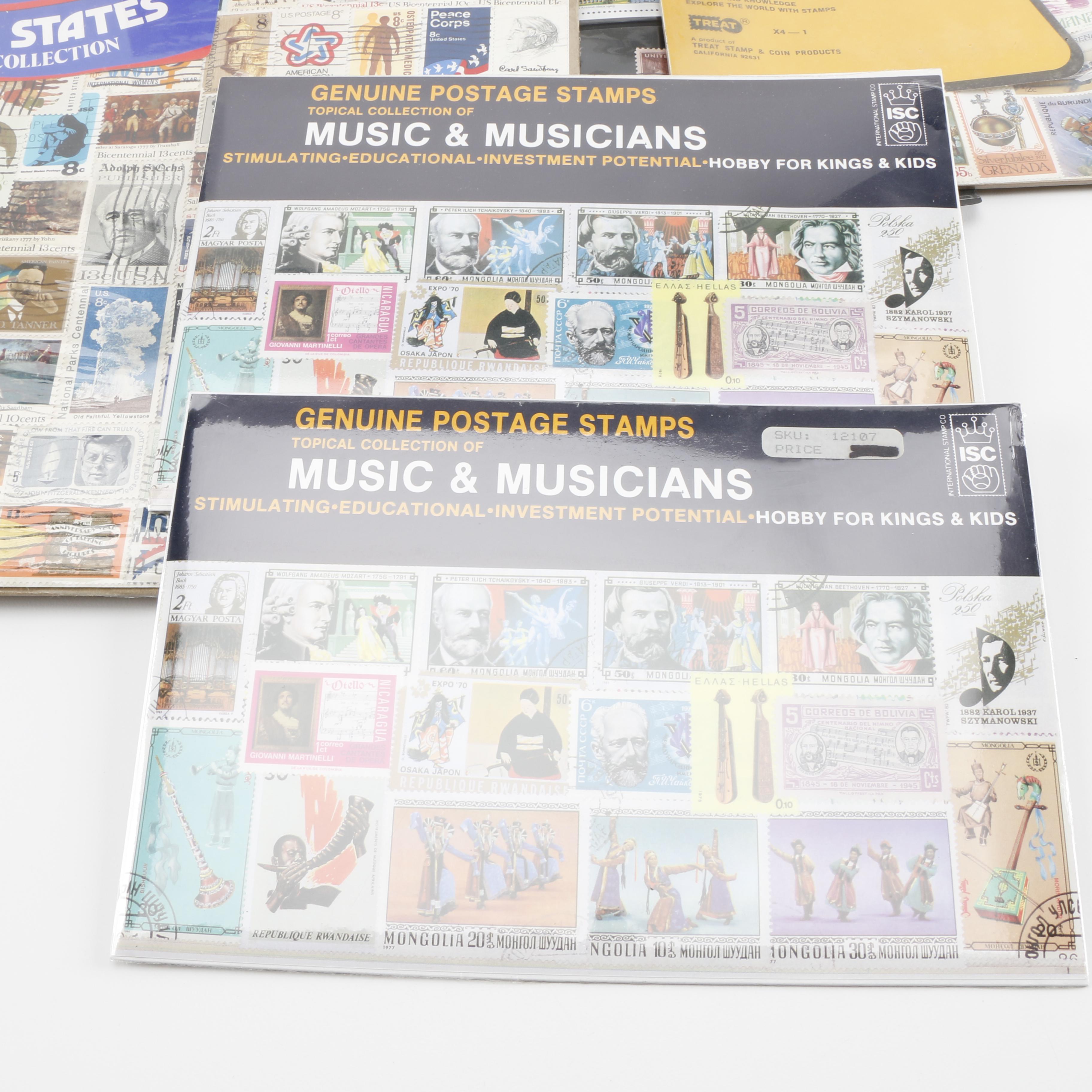 Large Assortment of Domestic and Foreign Stamps