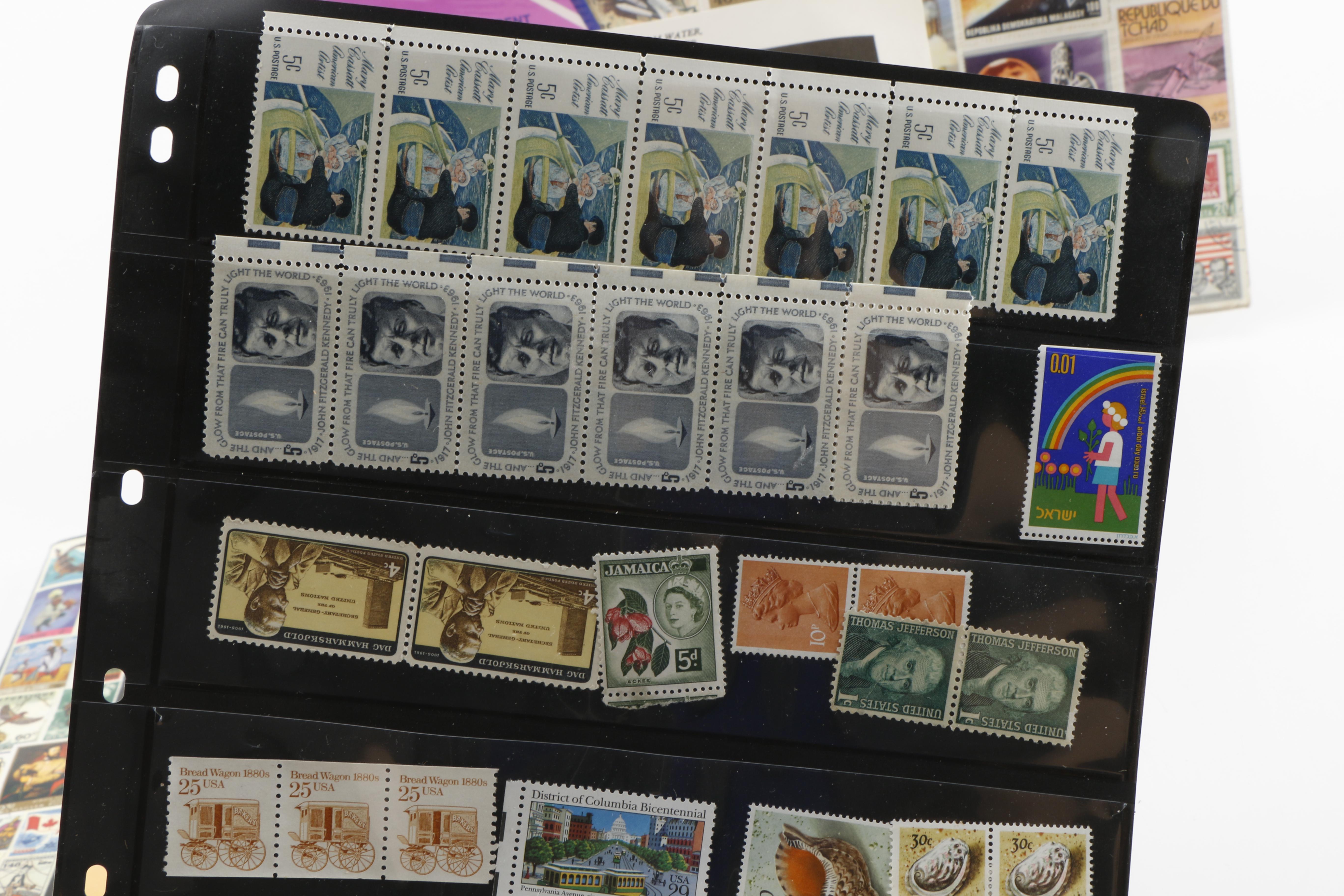 Large Assortment of Domestic and Foreign Stamps