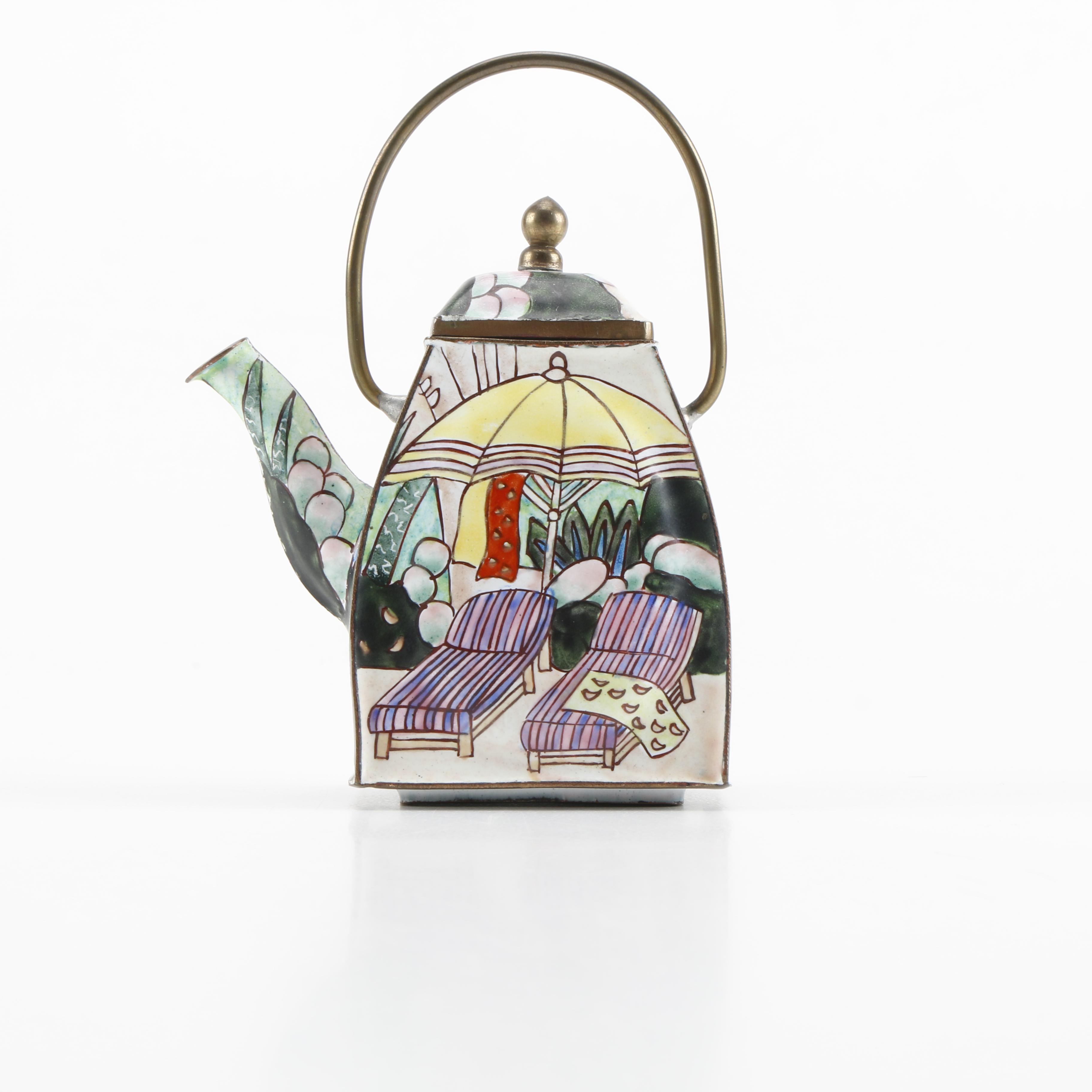 Metal Teapot Decor Including Empress Arts LTD.