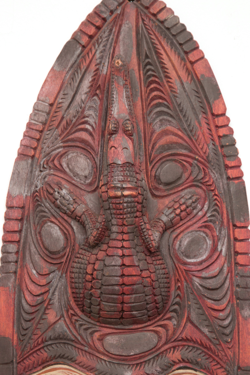 Grouping Of Large Hand Carved Tribal Masks