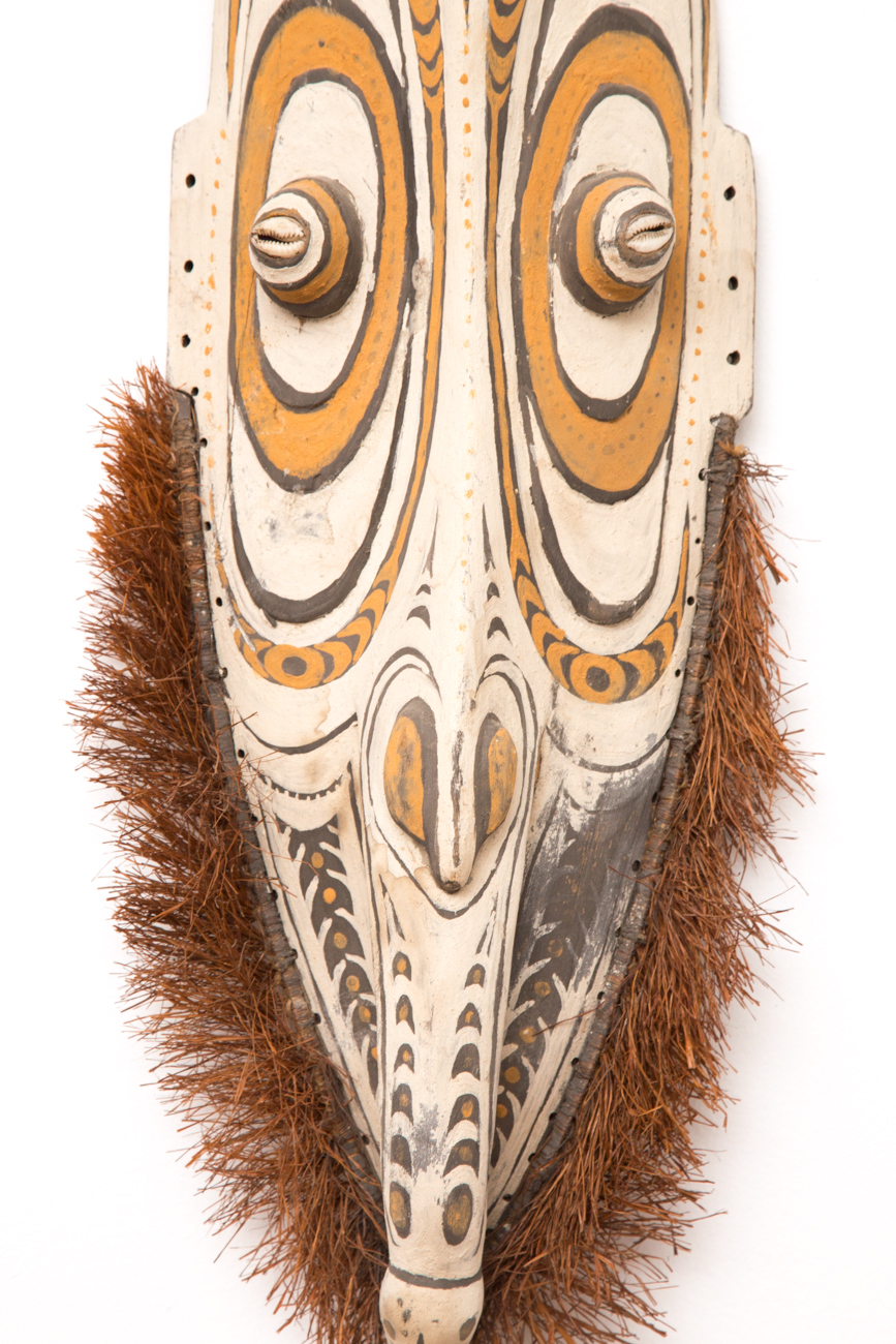 Grouping Of Large Hand Carved Tribal Masks