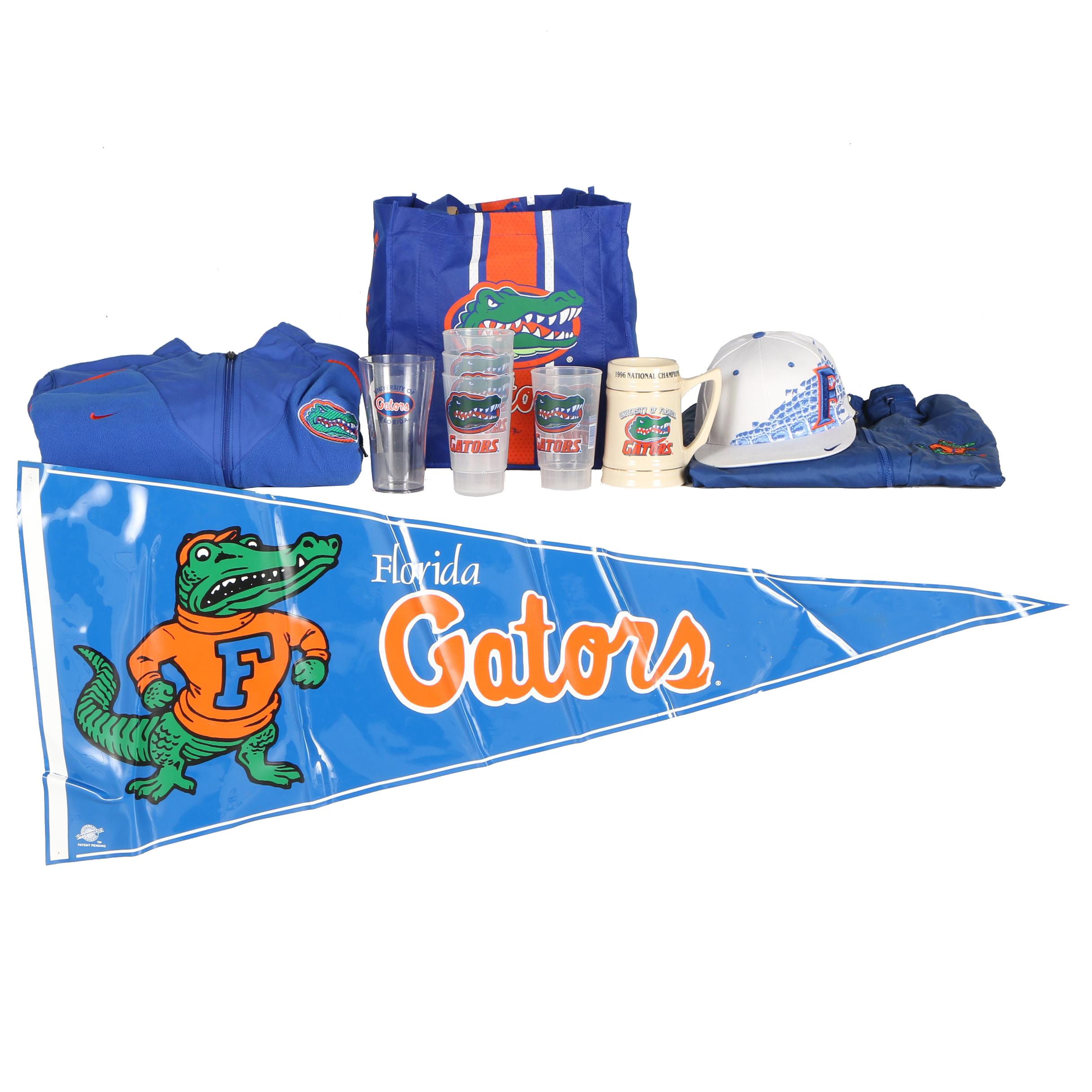 Florida Gator Nike and Starter Jackets With Memorabilia