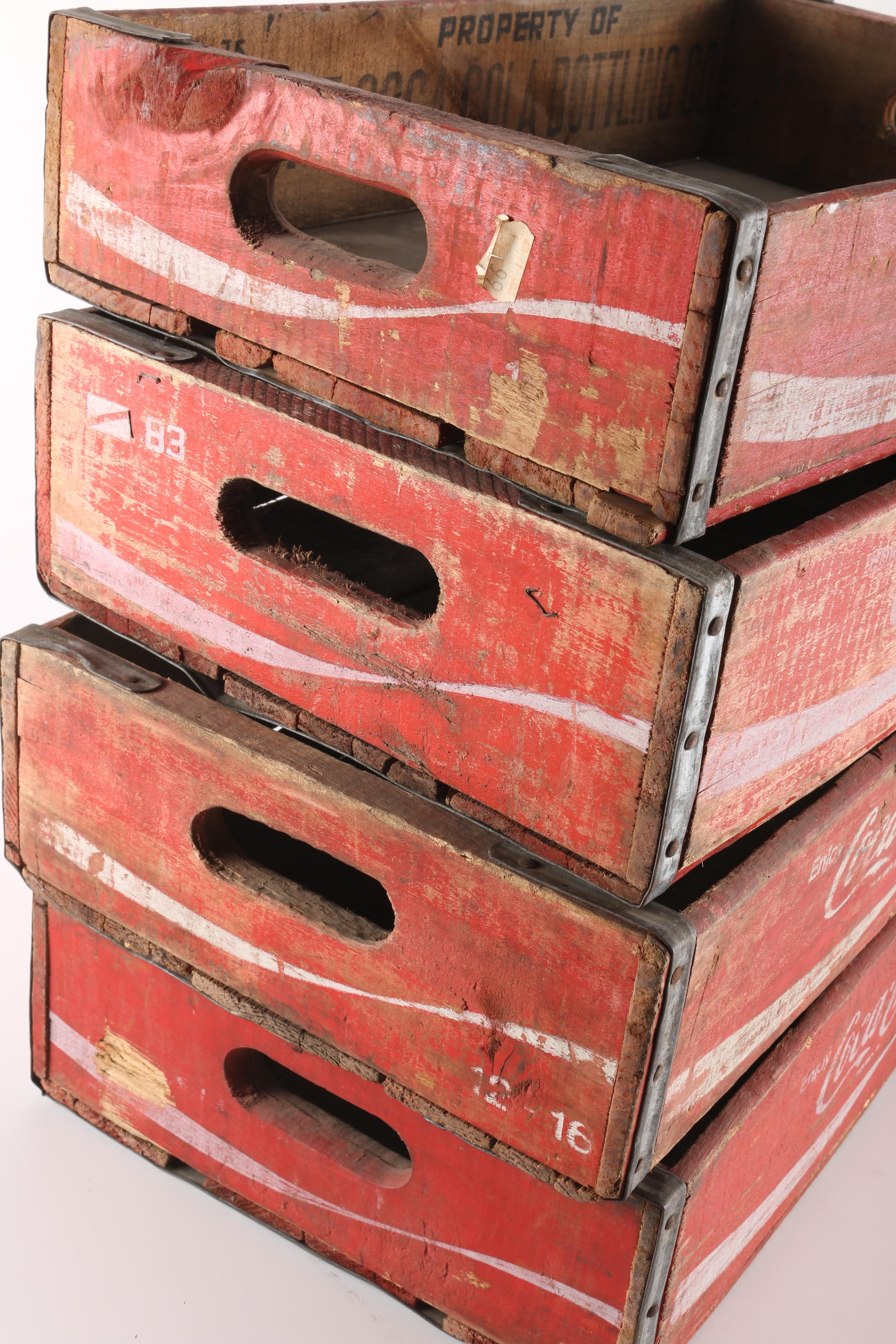 Four Vintage Coca-Cola Crates