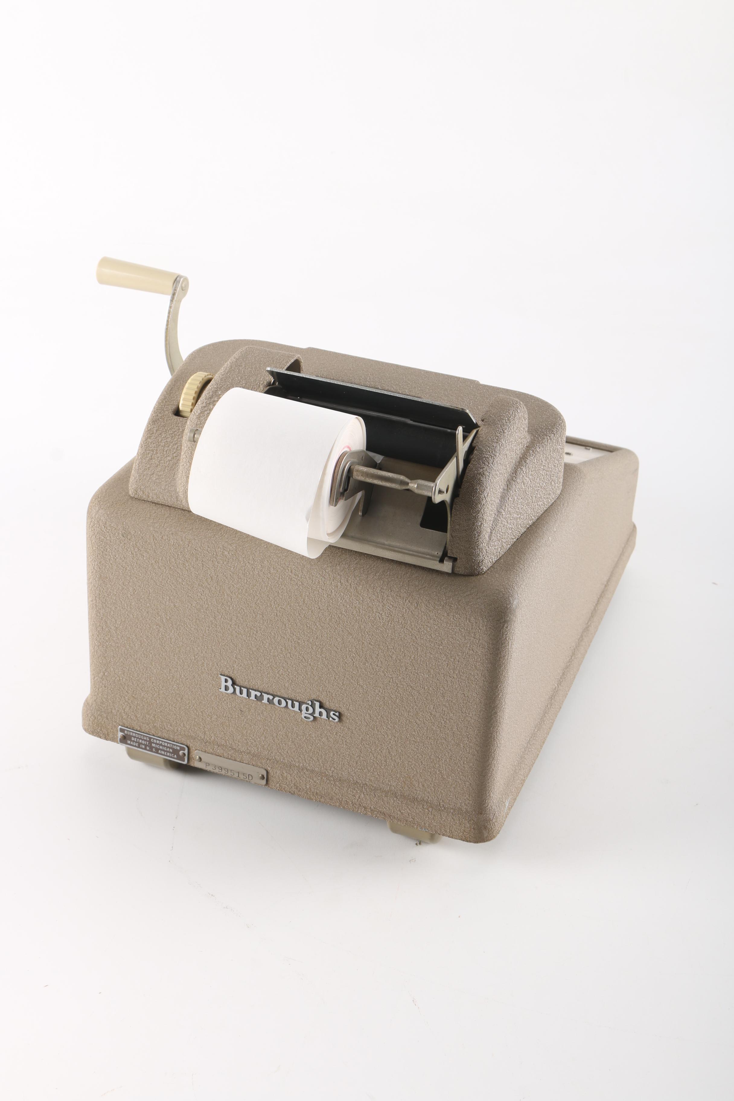 Burroughs Corporation Adding Machine