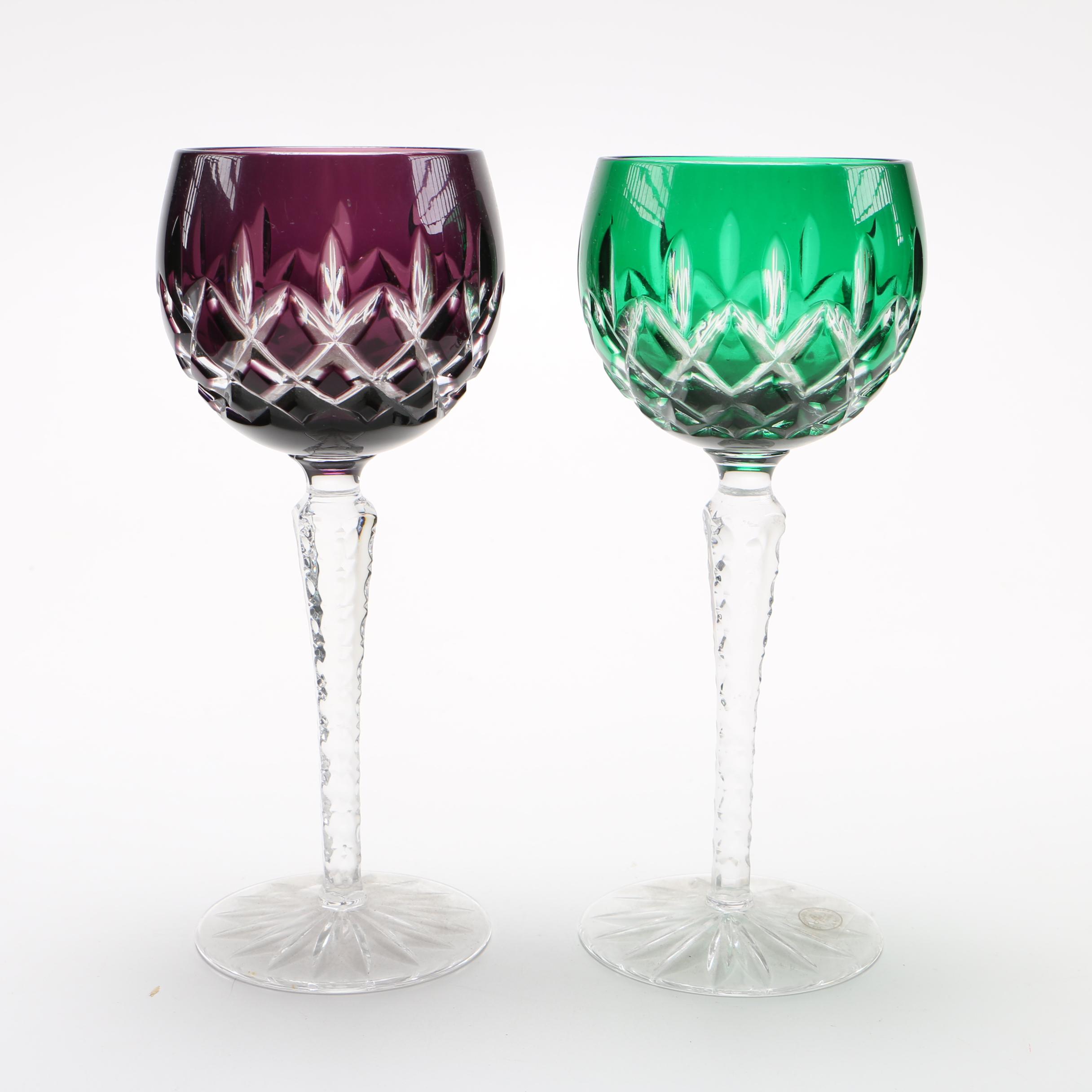 Ajka Lead Crystal "Arabella" Hock Wine Glasses