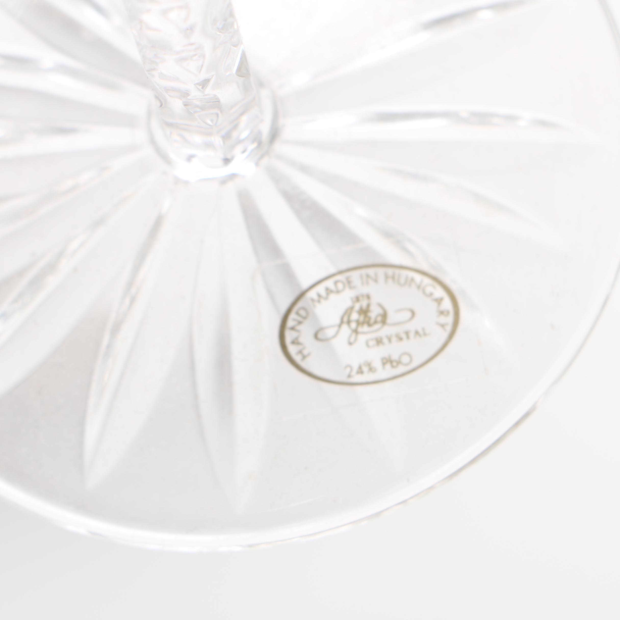 Ajka Lead Crystal "Arabella" Hock Wine Glasses