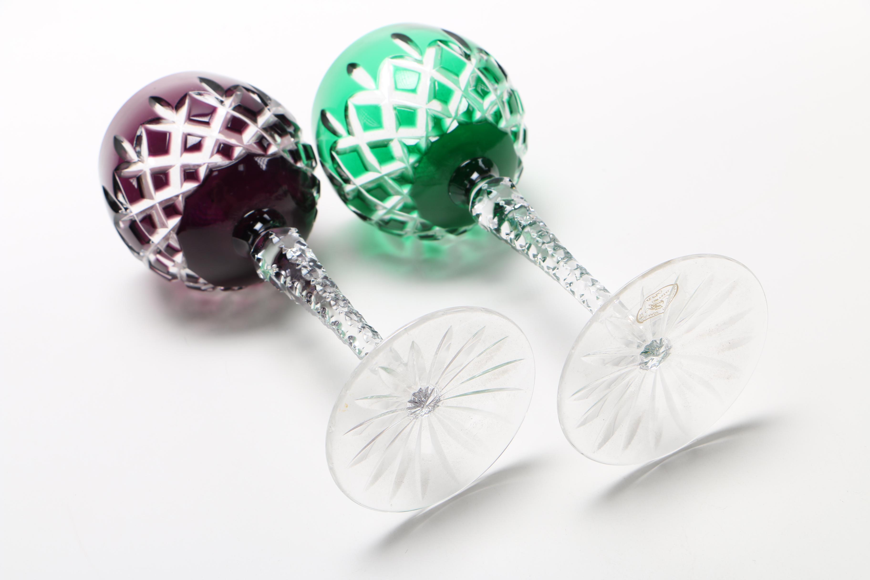 Ajka Lead Crystal "Arabella" Hock Wine Glasses