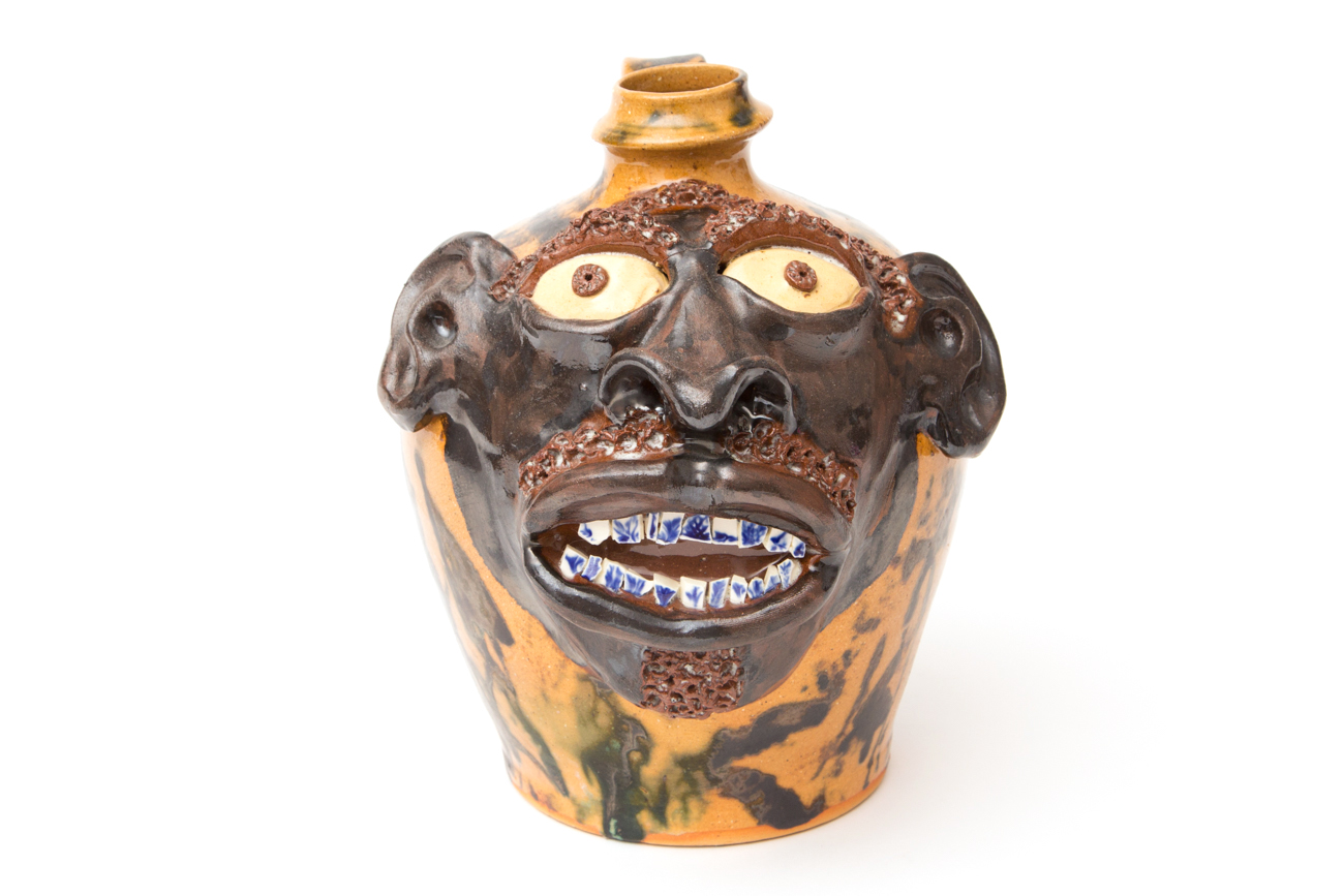 Hand Crafted Stoneware Face Jug By Billy Ray Hussey