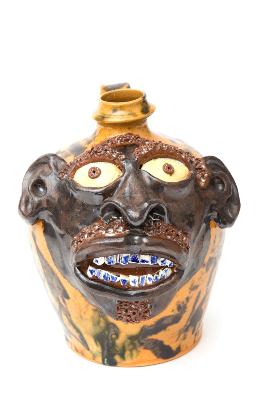 Hand Crafted Stoneware Face Jug By Billy Ray Hussey