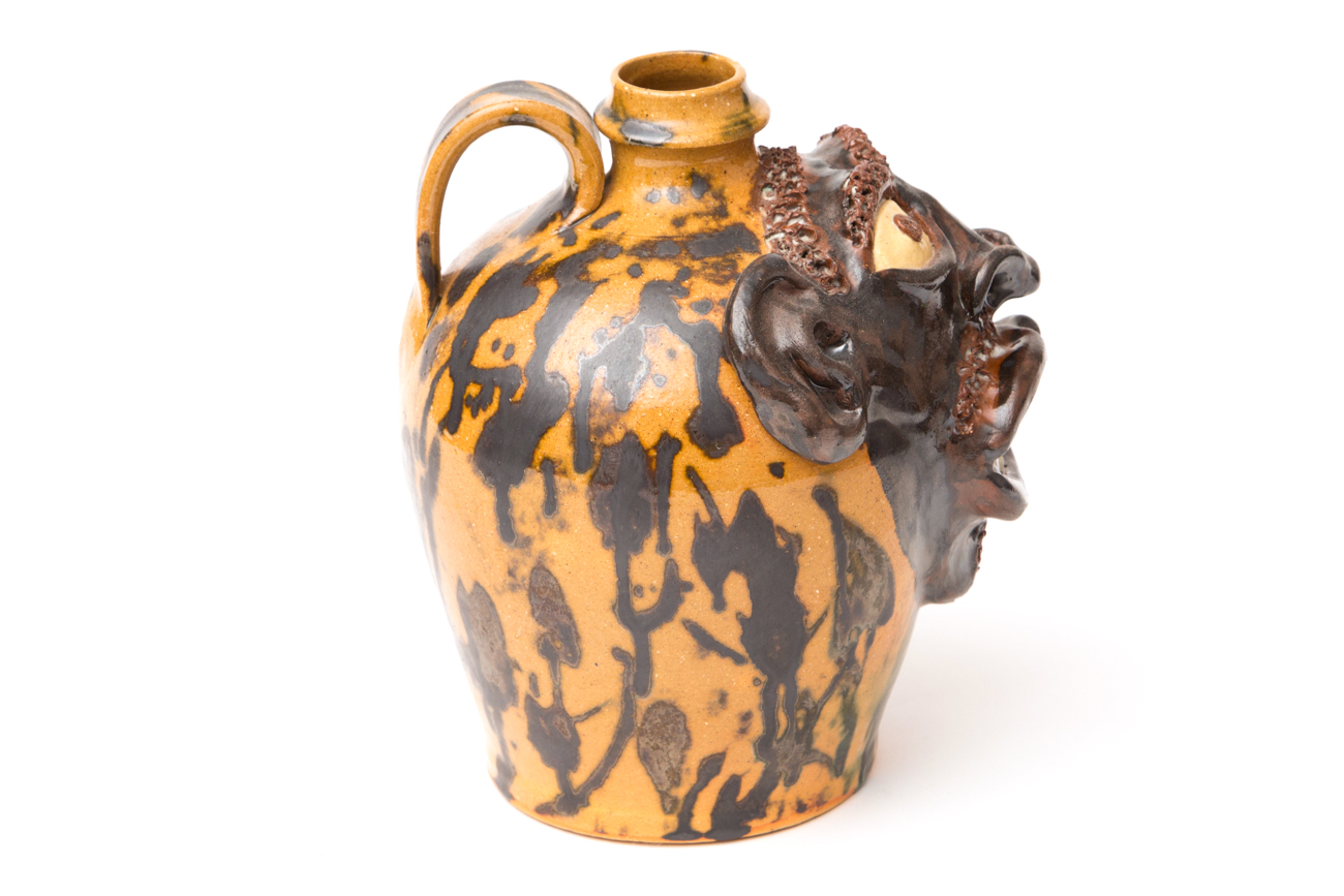 Hand Crafted Stoneware Face Jug By Billy Ray Hussey