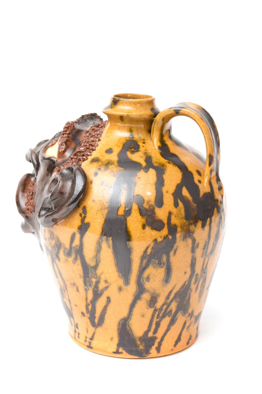 Hand Crafted Stoneware Face Jug By Billy Ray Hussey