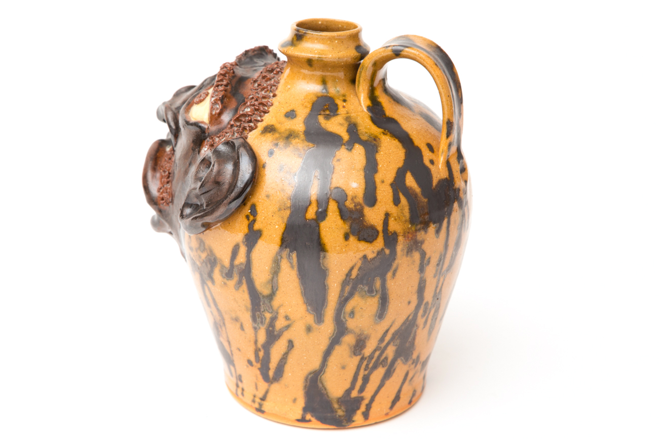 Hand Crafted Stoneware Face Jug By Billy Ray Hussey