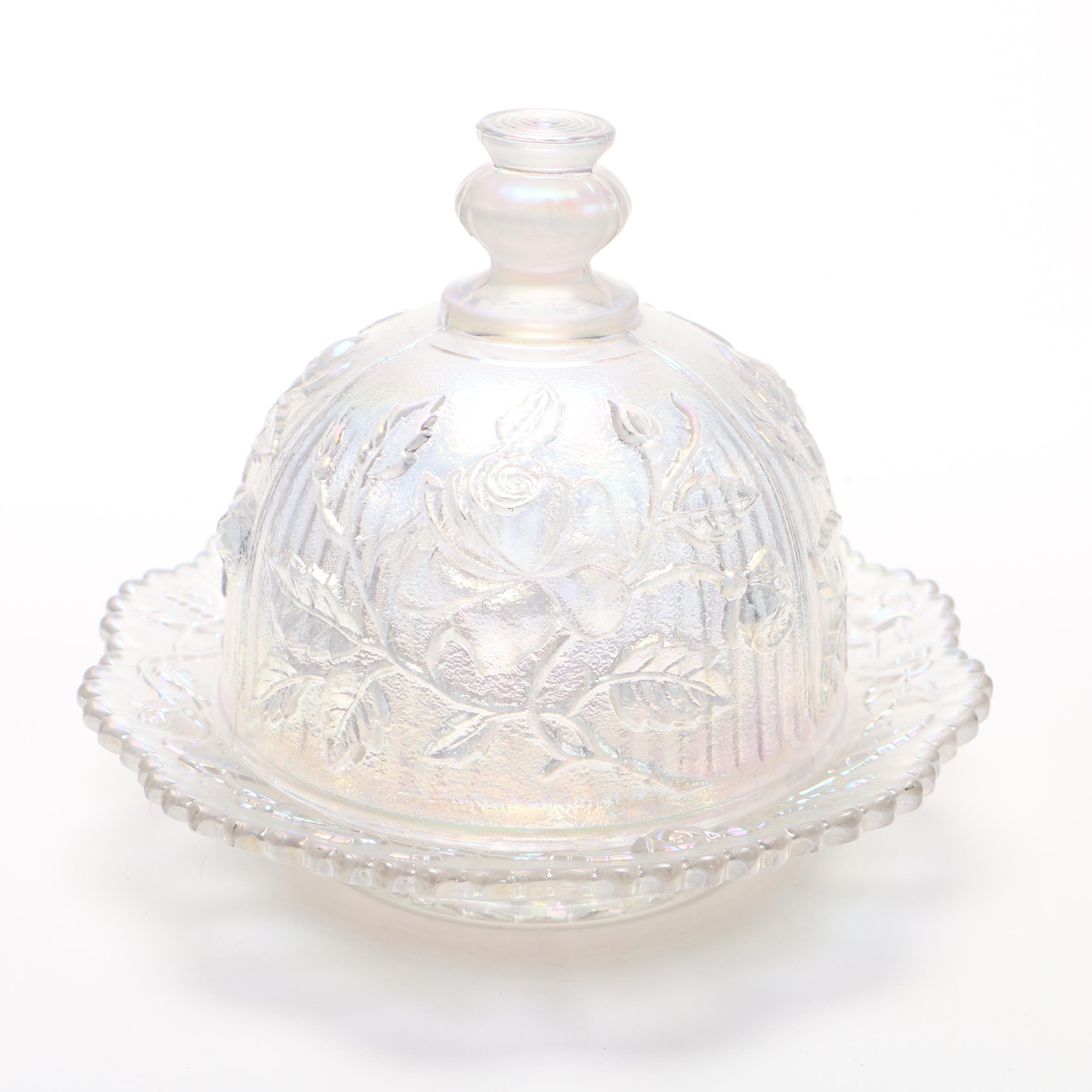 Carnival Glass Butter Dish