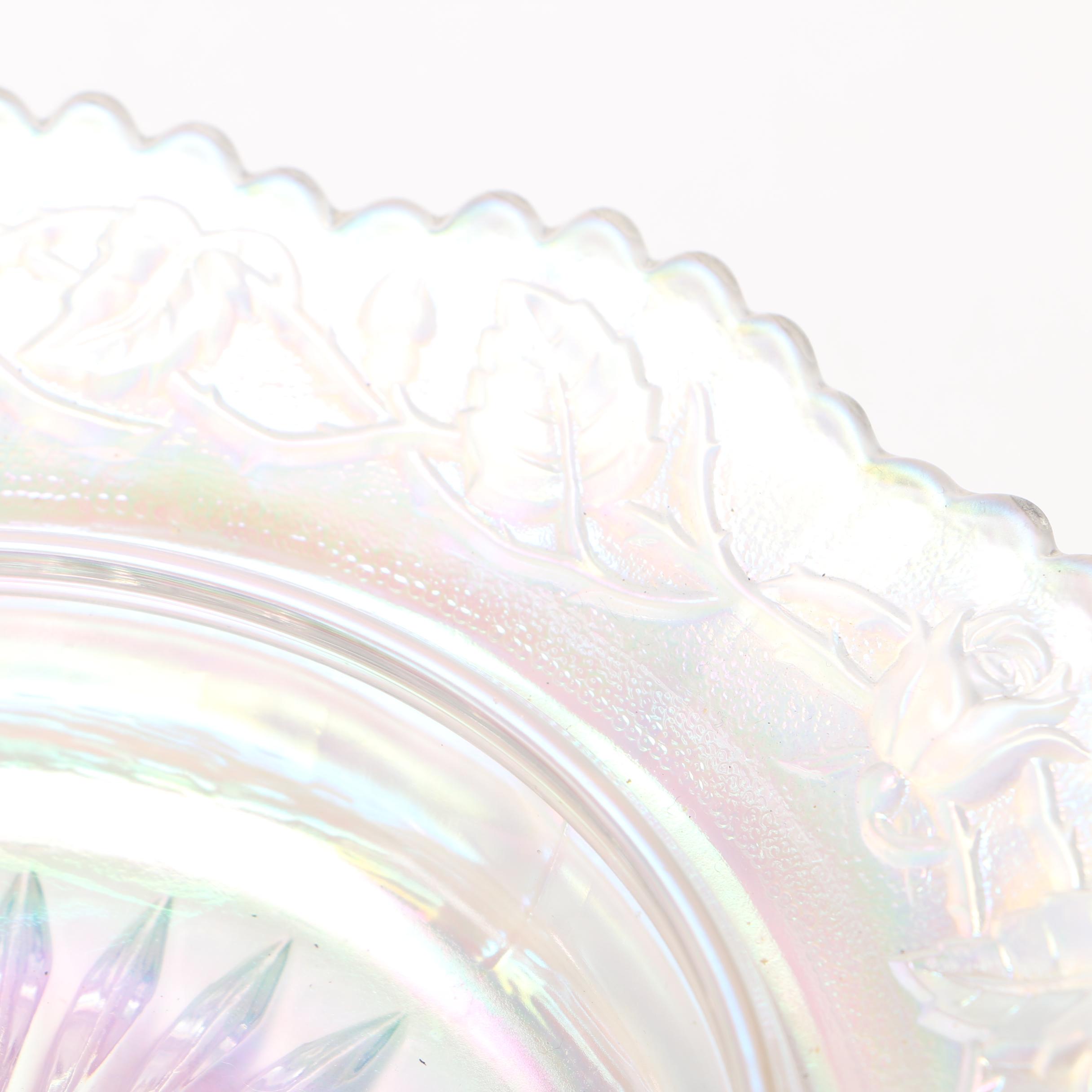 Carnival Glass Butter Dish