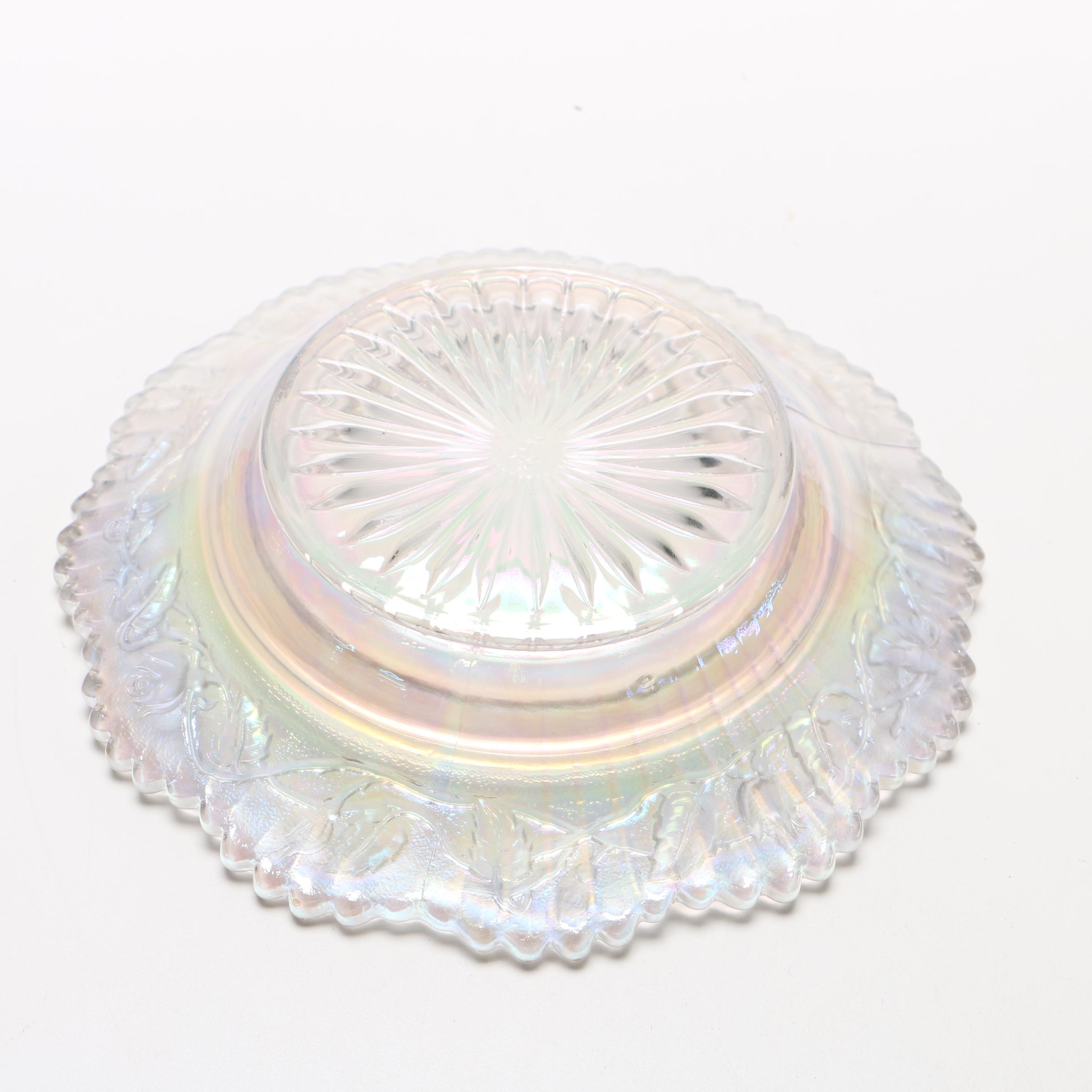 Carnival Glass Butter Dish