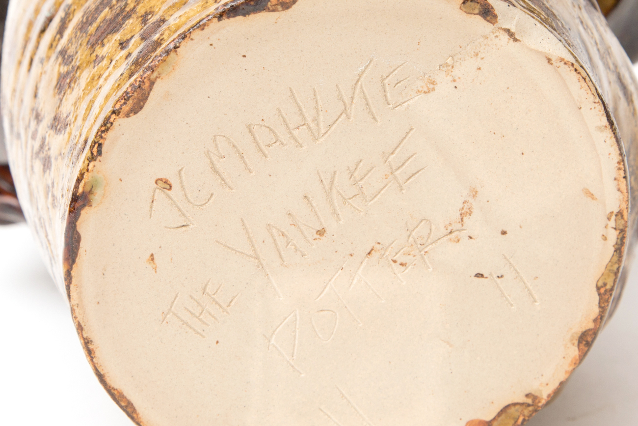 Hand Crafted Stoneware Devil's Head Jug With Three Faces By JC Mahlke - The Yankee Potter