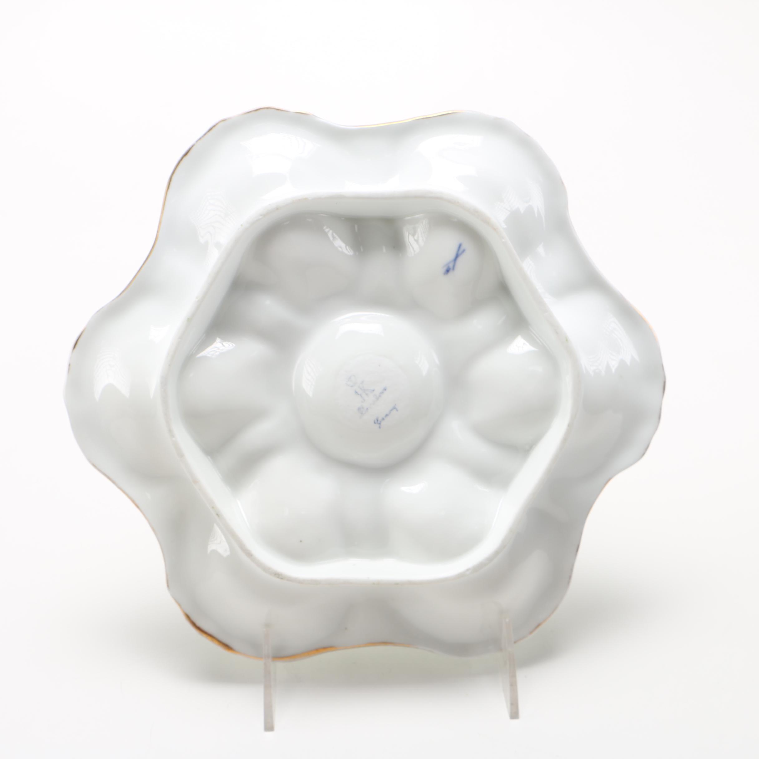 Porcelain Plates Including Antique Robert Klemm Oyster Plates