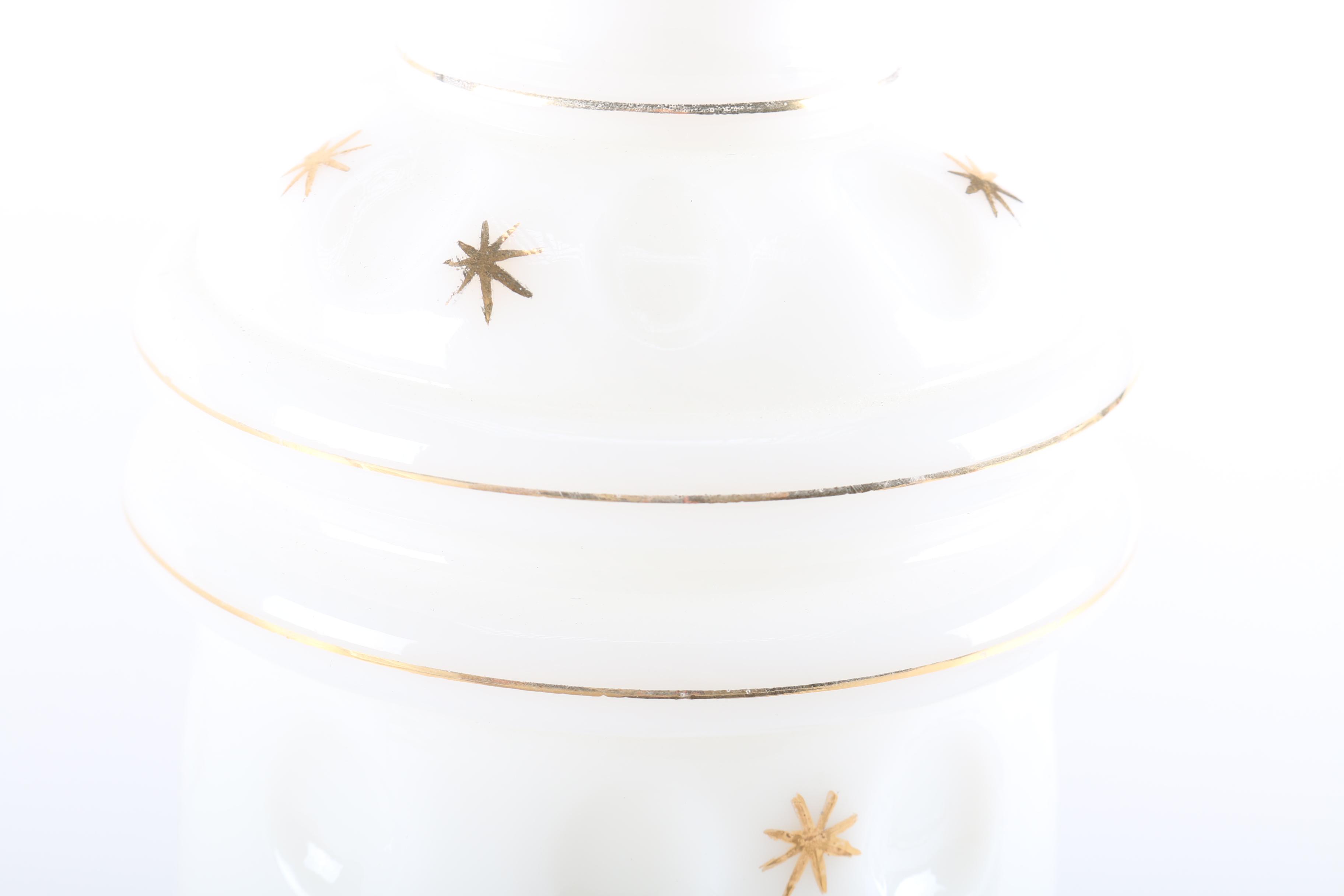 Mid-Century Milk Glass Table Lamps